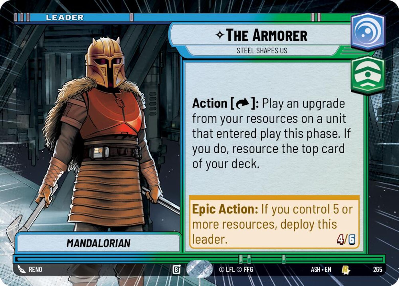 The Armorer, Steel Shapes Us — Ashes of the Empire 265