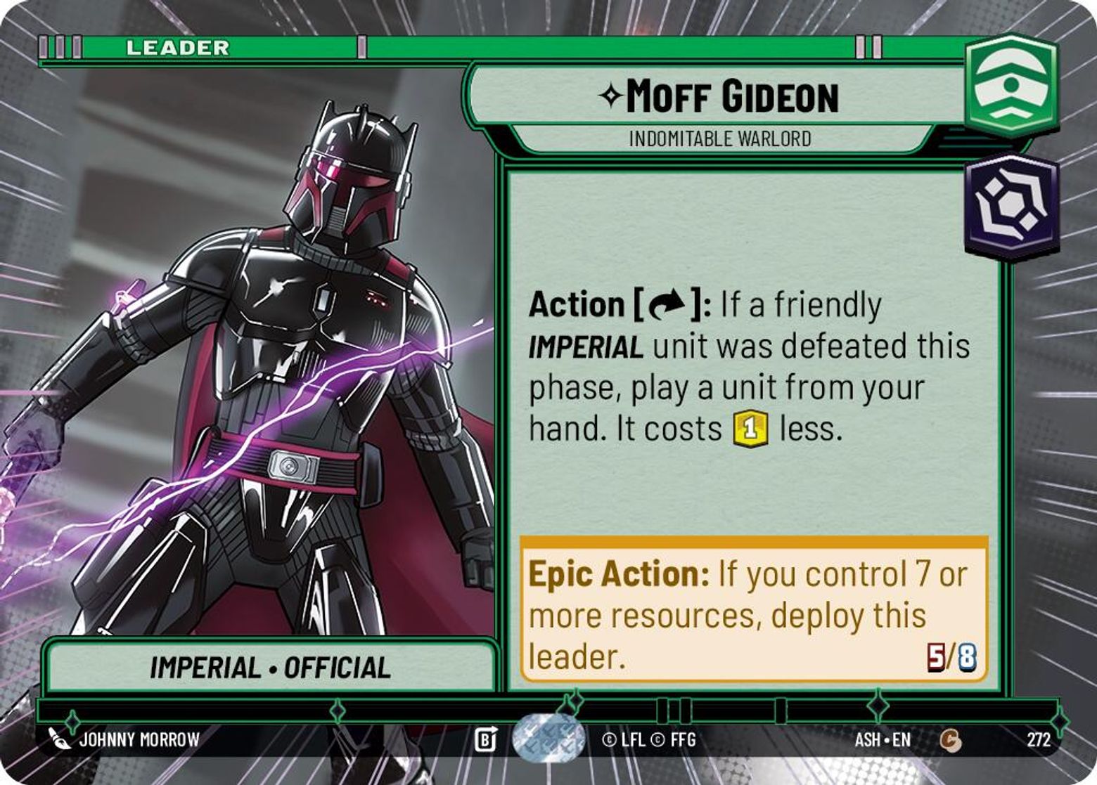 Moff Gideon, Indomitable Warlord — Ashes of the Empire 272