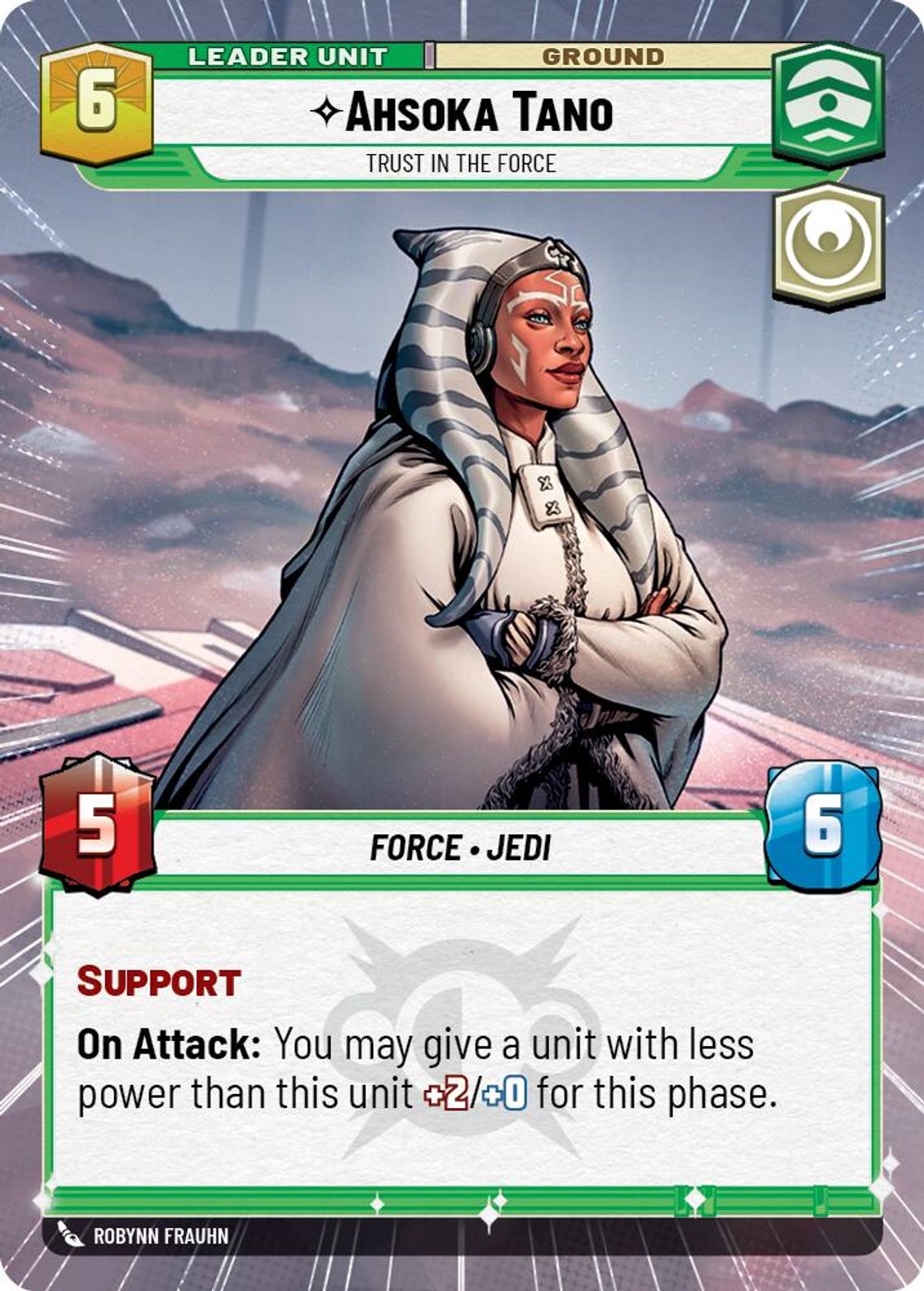 Ahsoka Tano, Trust in the Force (verso)