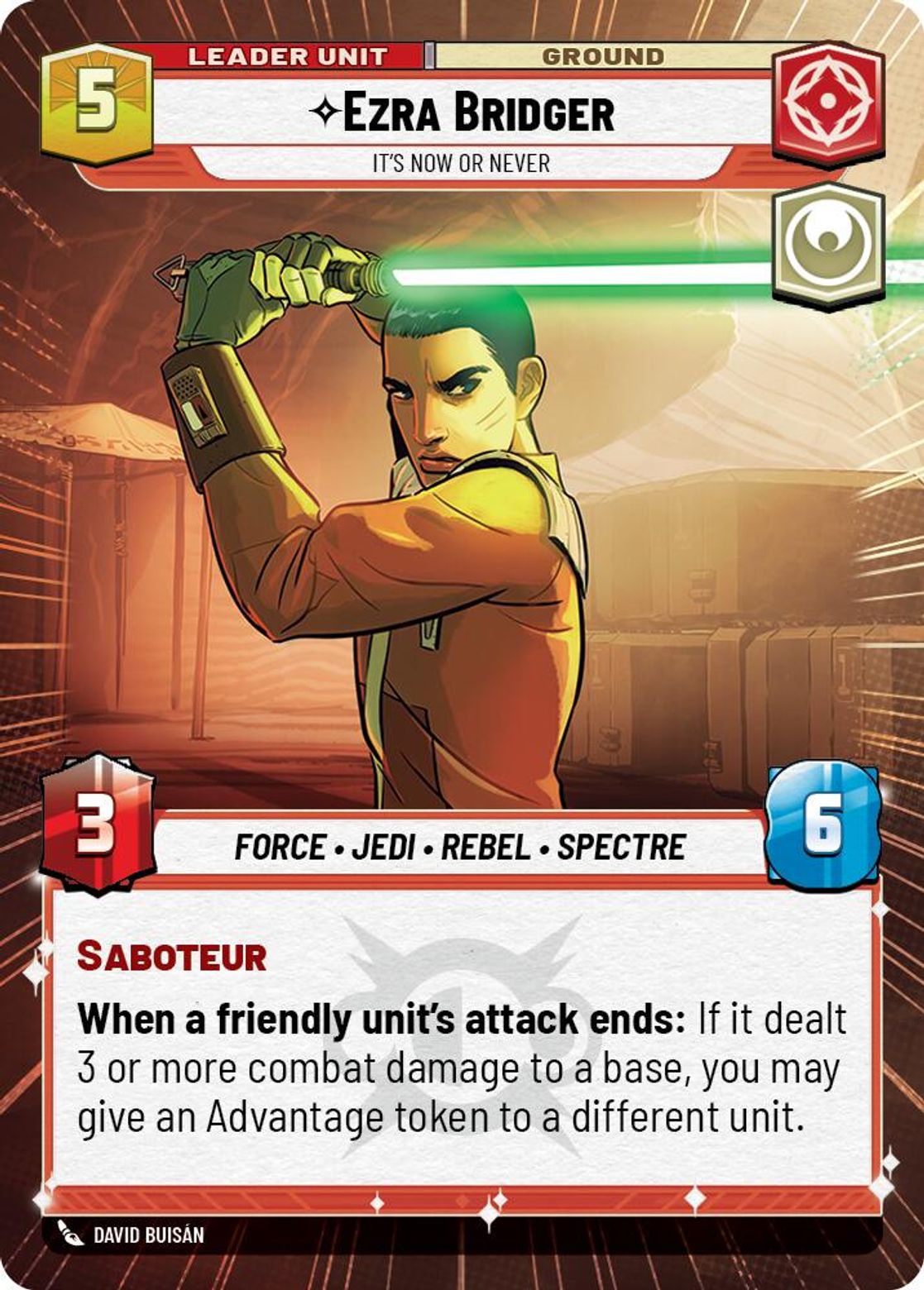 Ezra Bridger, It's Now or Never (verso)