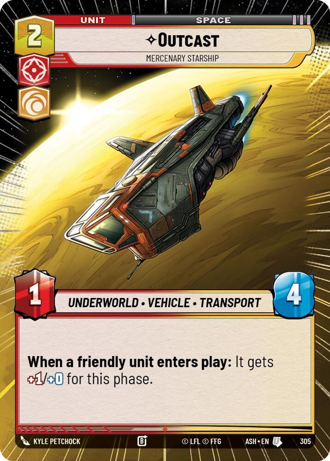 Outcast, Mercenary Starship — Ashes of the Empire 305