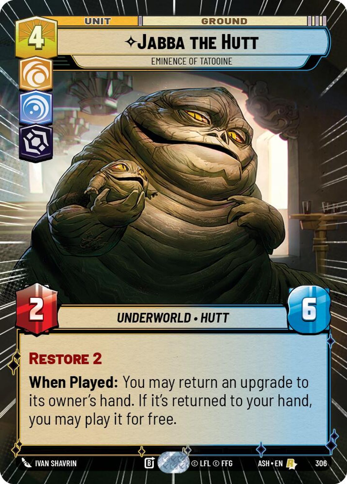 Jabba the Hutt, Eminence of Tatooine — Ashes of the Empire 306