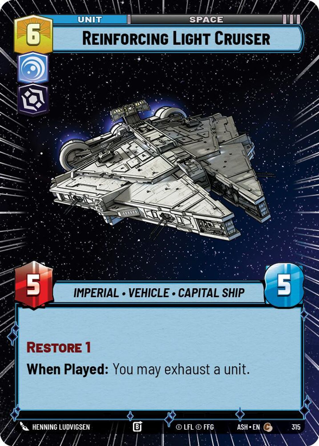Reinforcing Light Cruiser — Ashes of the Empire 315