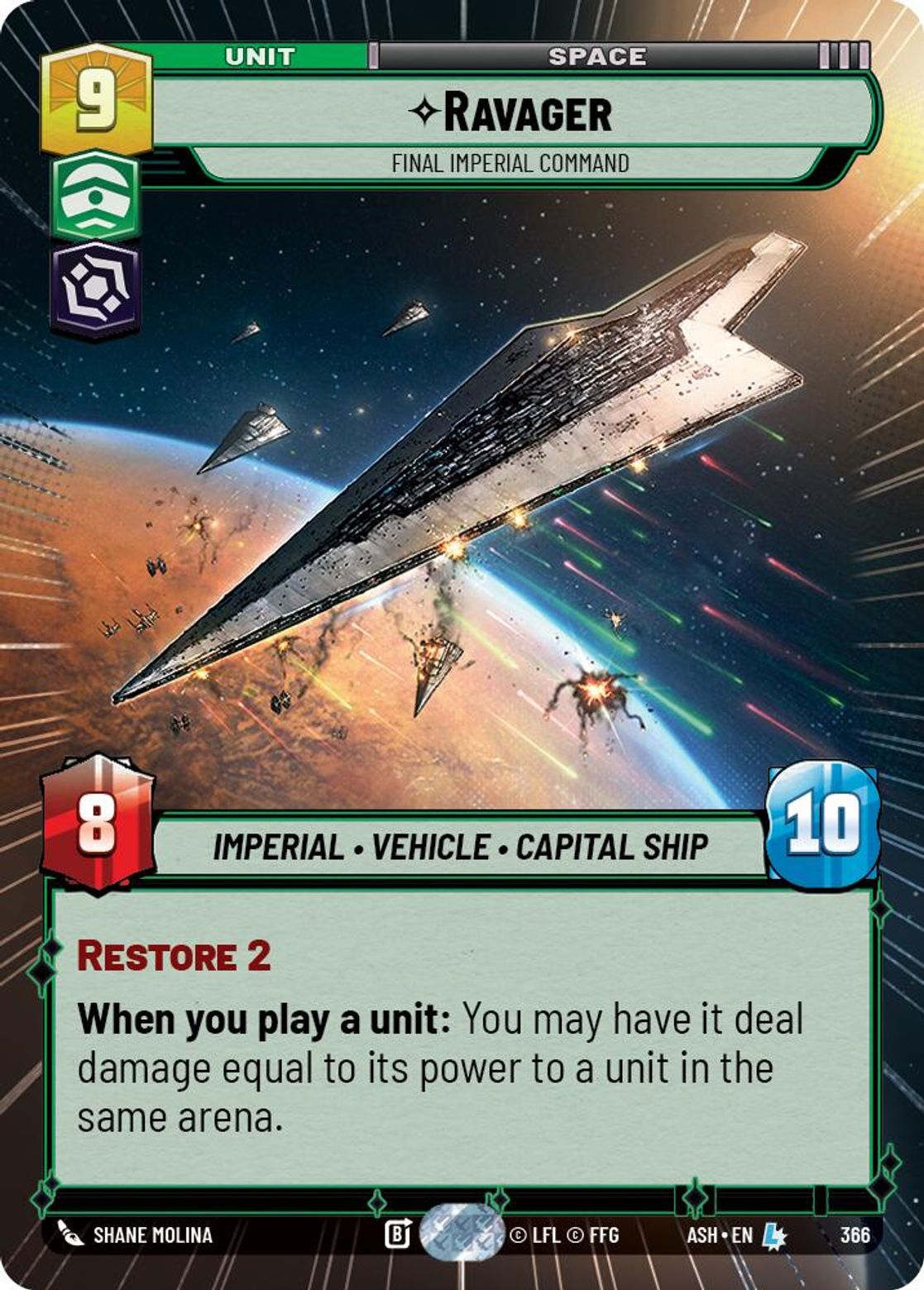 Ravager, Final Imperial Command — Ashes of the Empire 366