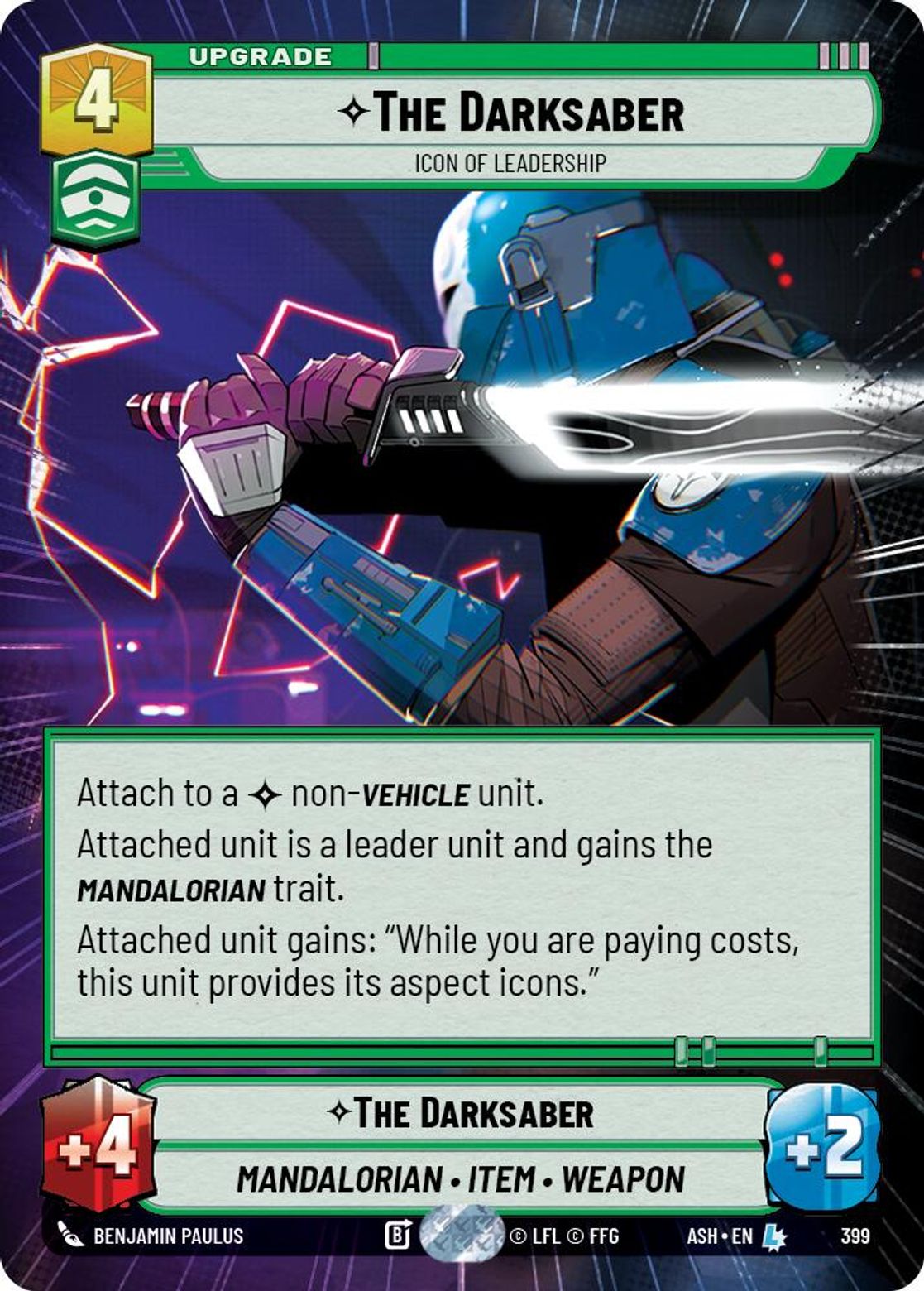 The Darksaber, Icon of Leadership — Ashes of the Empire 399