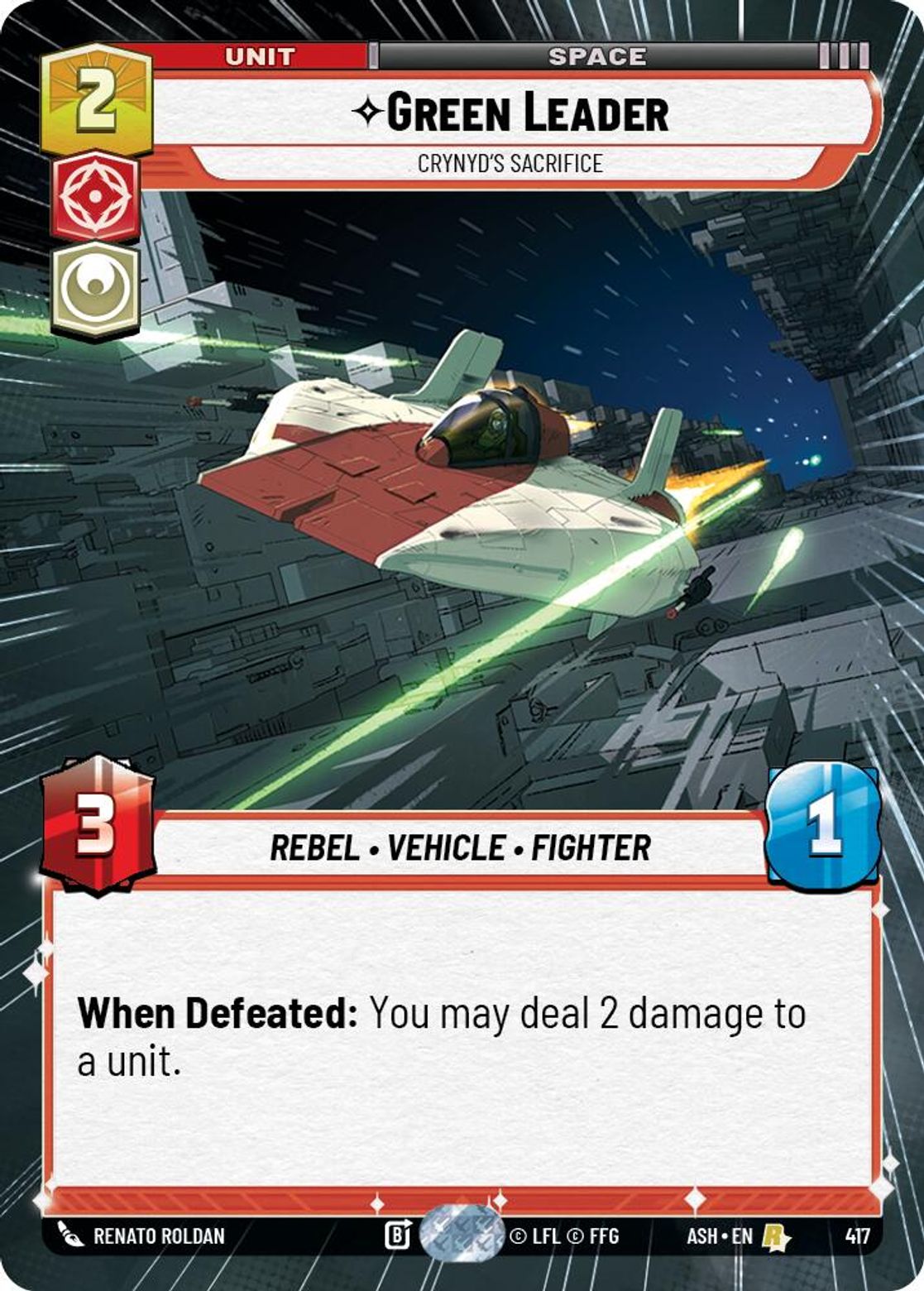 Green Leader, Crynyd's Sacrifice — Ashes of the Empire 417