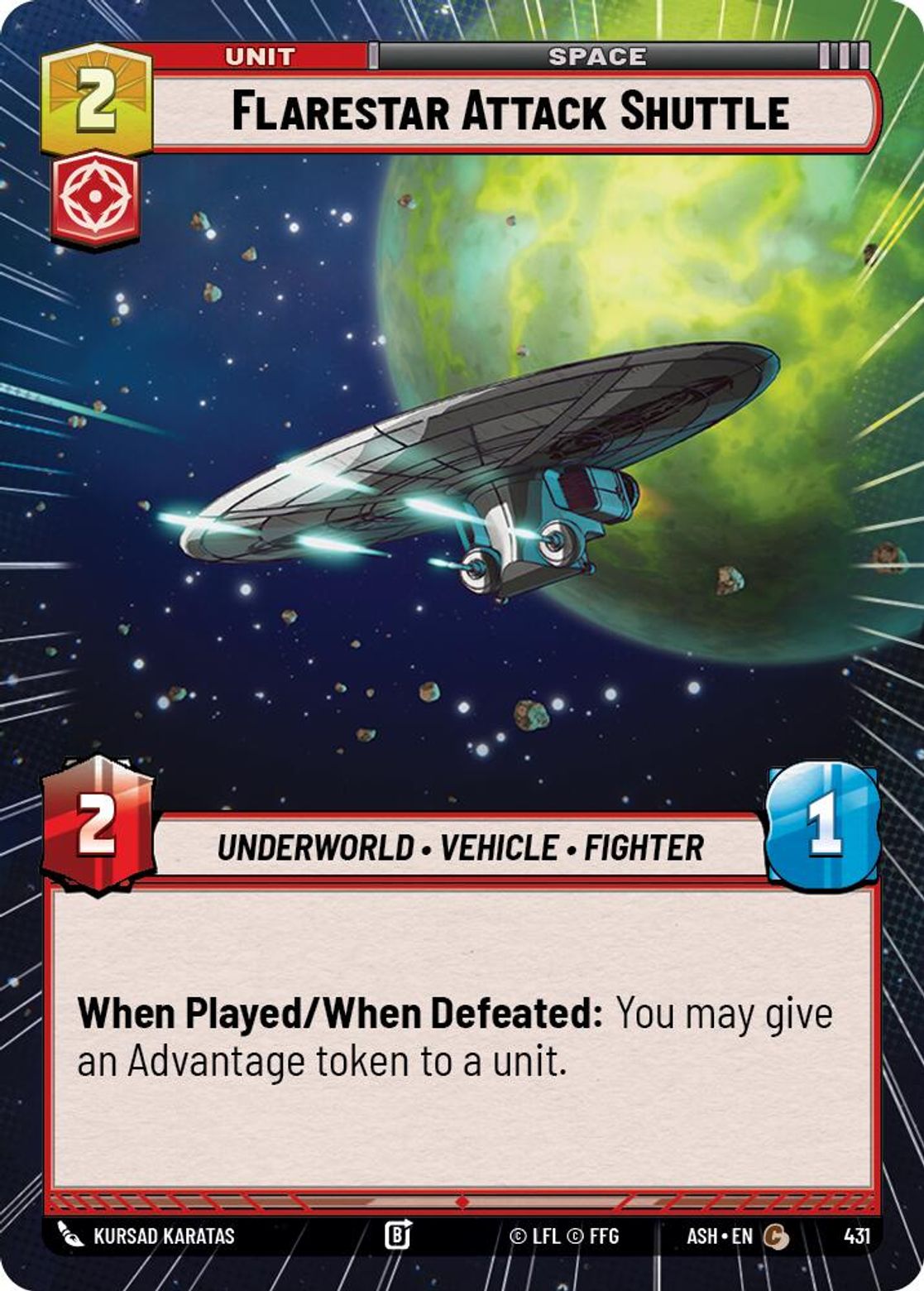 Flarestar Attack Shuttle — Ashes of the Empire 431