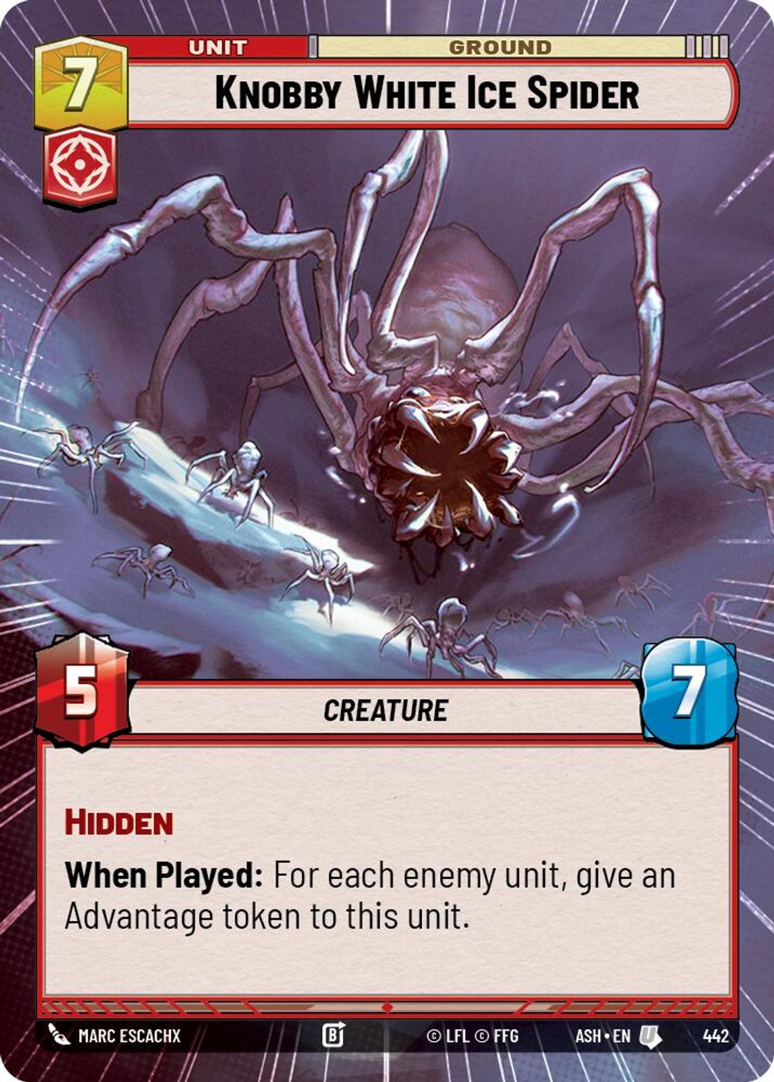 Knobby White Ice Spider — Ashes of the Empire 442