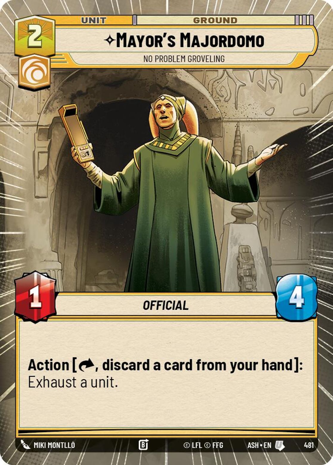 Mayor's Majordomo, No Problem Groveling — Ashes of the Empire 481
