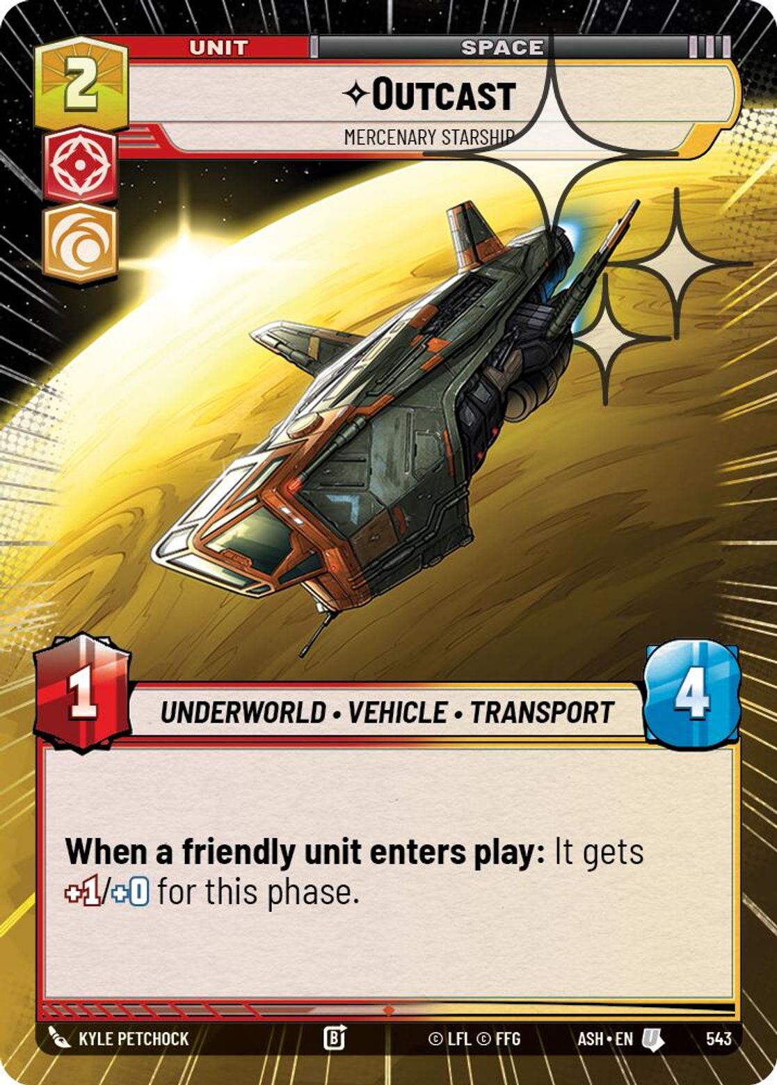 Outcast, Mercenary Starship — Ashes of the Empire 543