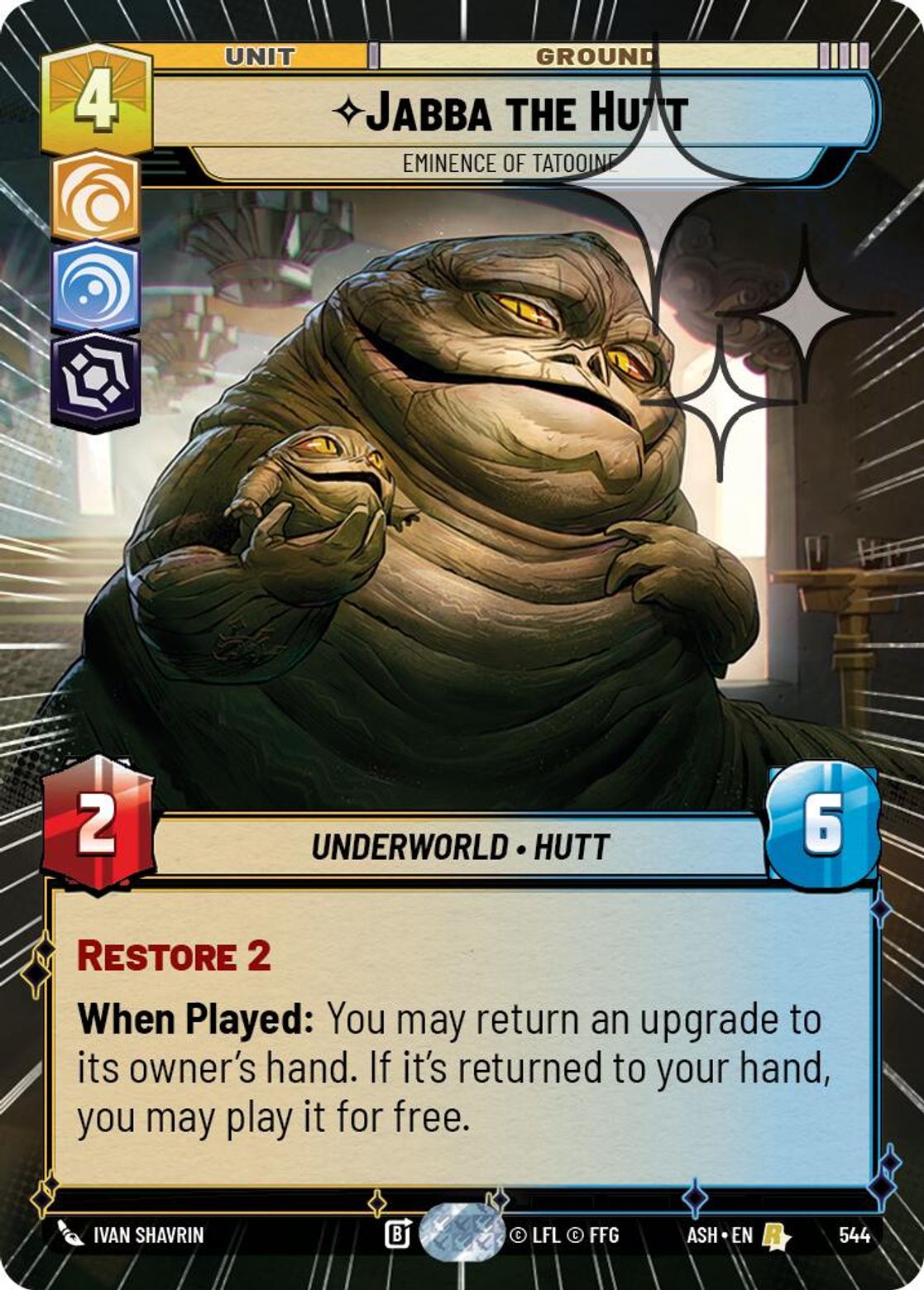 Jabba the Hutt, Eminence of Tatooine — Ashes of the Empire 544
