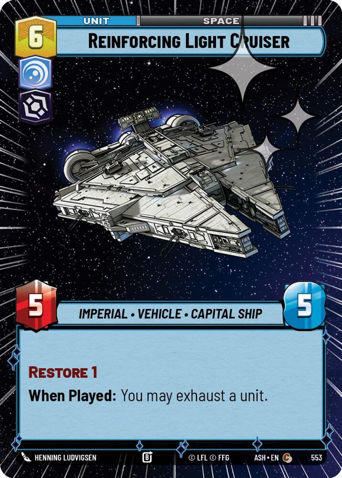 Reinforcing Light Cruiser — Ashes of the Empire 553
