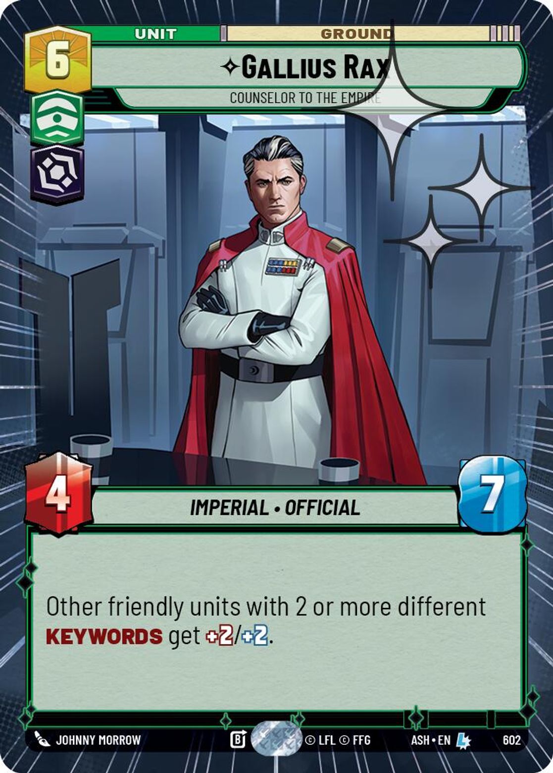 Gallius Rax, Counselor to the Empire — Ashes of the Empire 602