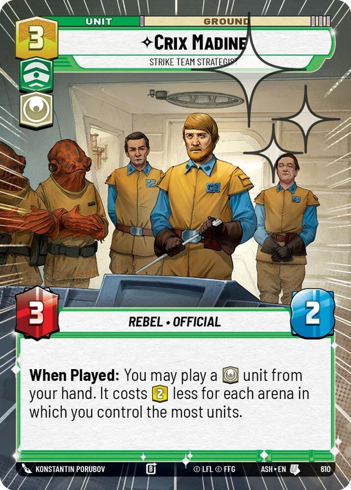 Crix Madine, Strike Team Strategist — Ashes of the Empire 610