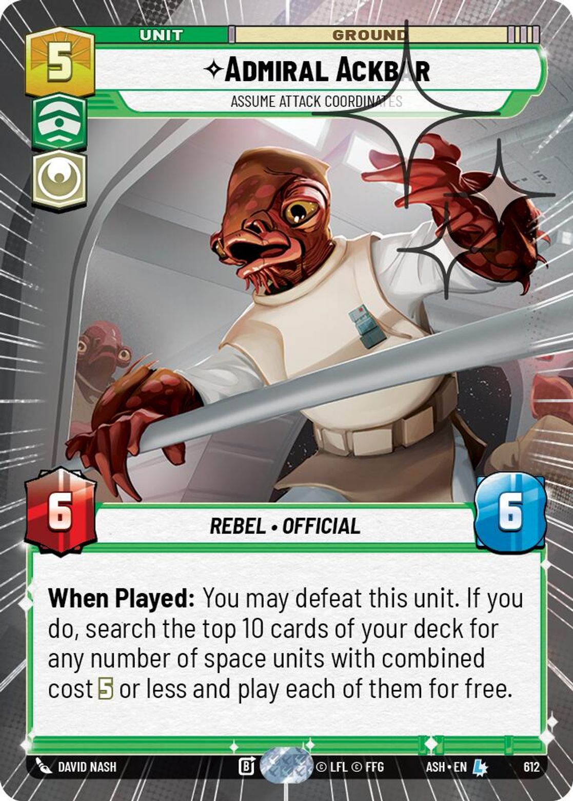 Admiral Ackbar, Assume Attack Coordinates — Ashes of the Empire 612