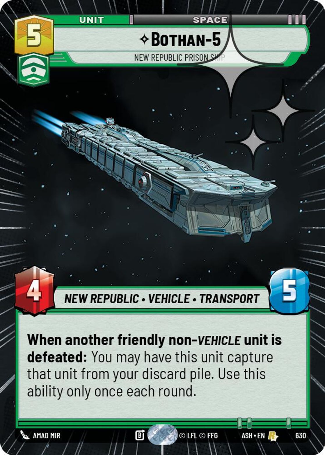 Bothan-5, New Republic Prison Ship — Ashes of the Empire 630