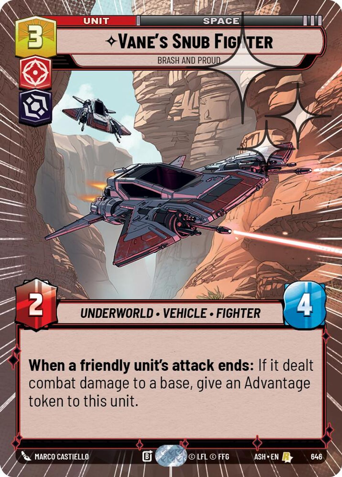 Vane's Snub Fighter, Brash and Proud — Ashes of the Empire 646