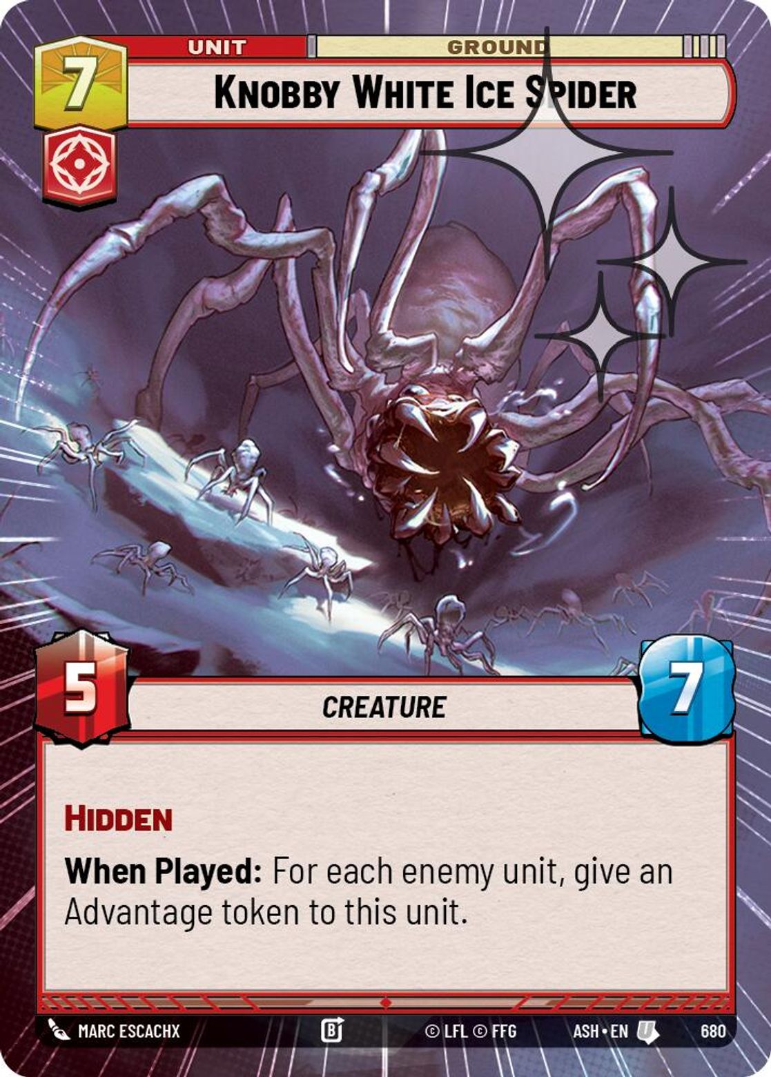 Knobby White Ice Spider — Ashes of the Empire 680