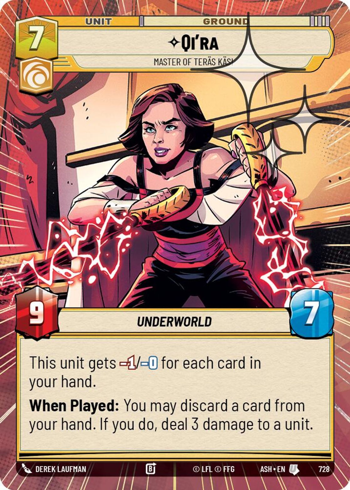 Qi'ra, Master of Teräs Käsi — Ashes of the Empire 728