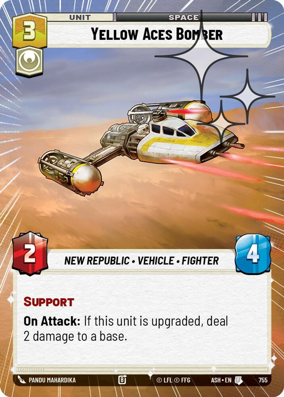 Yellow Aces Bomber — Ashes of the Empire 755