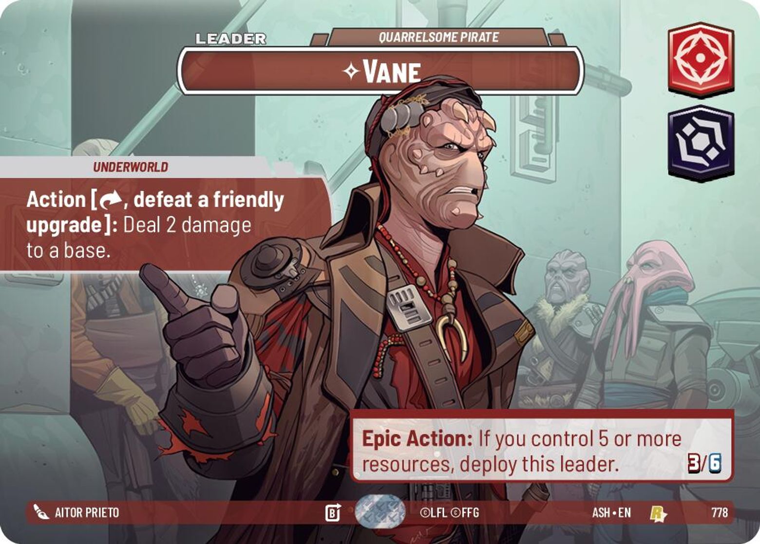 Vane, Quarrelsome Pirate — Ashes of the Empire 778
