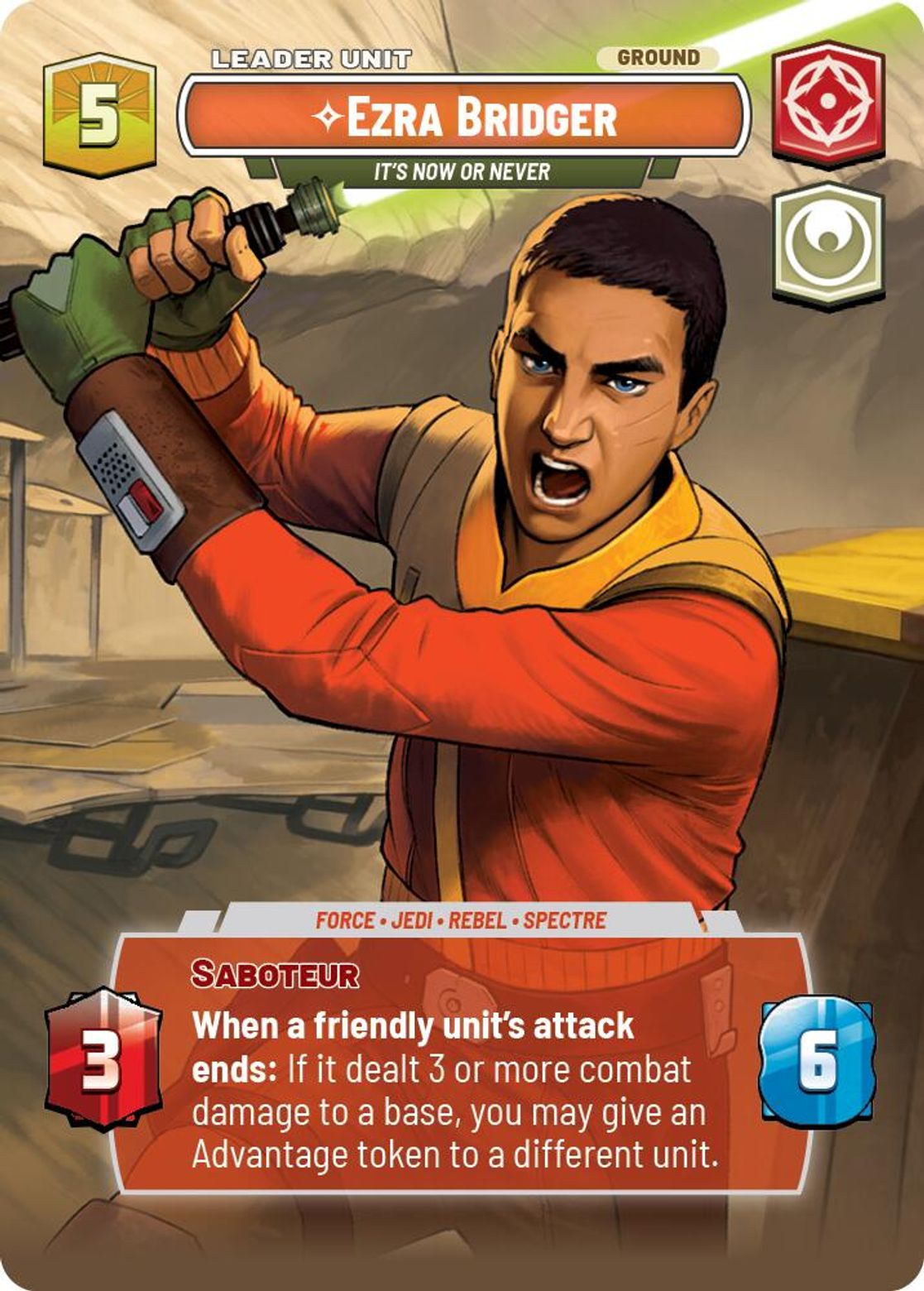 Ezra Bridger, It's Now or Never (verso)