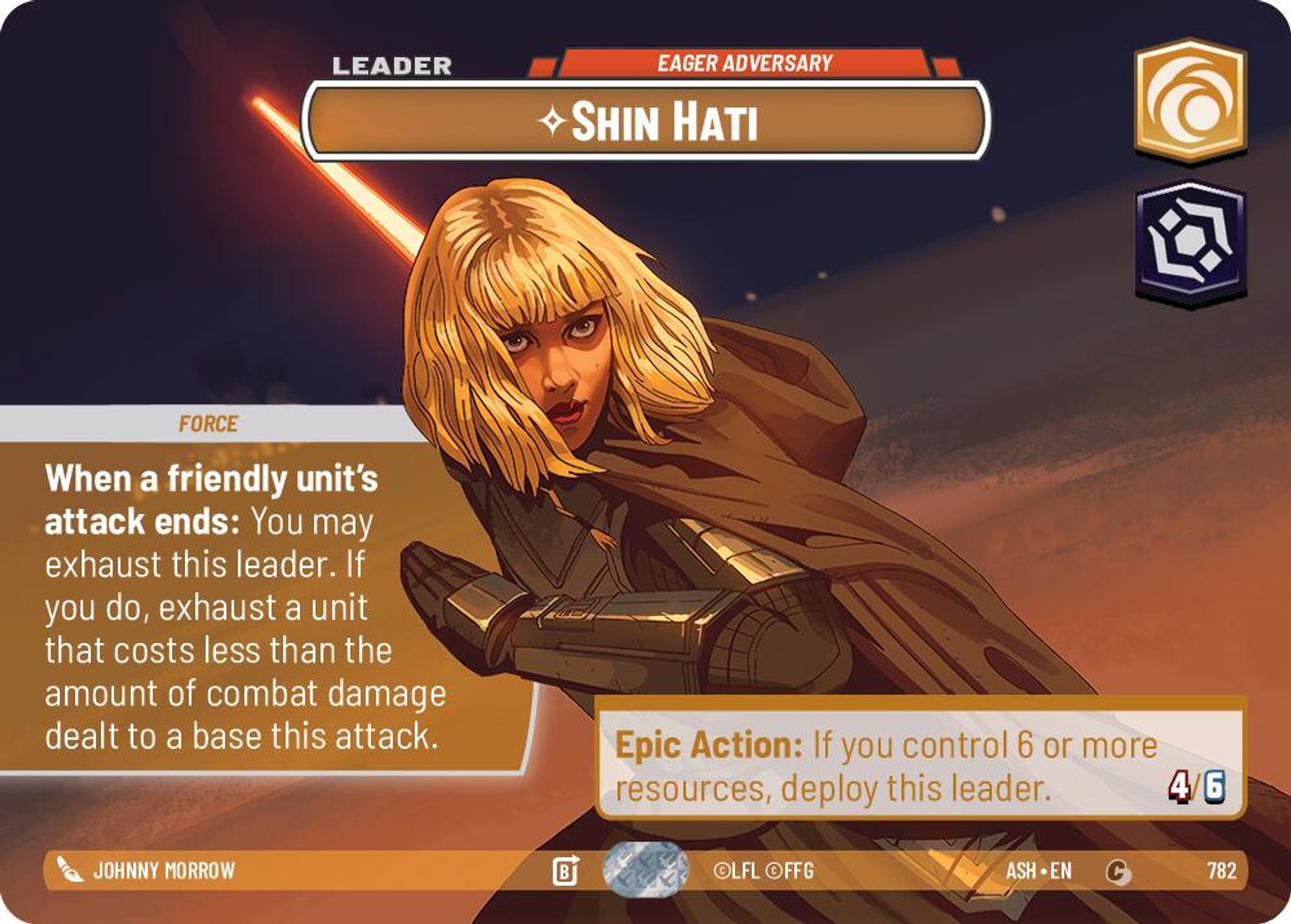 Shin Hati, Eager Adversary — Ashes of the Empire 782