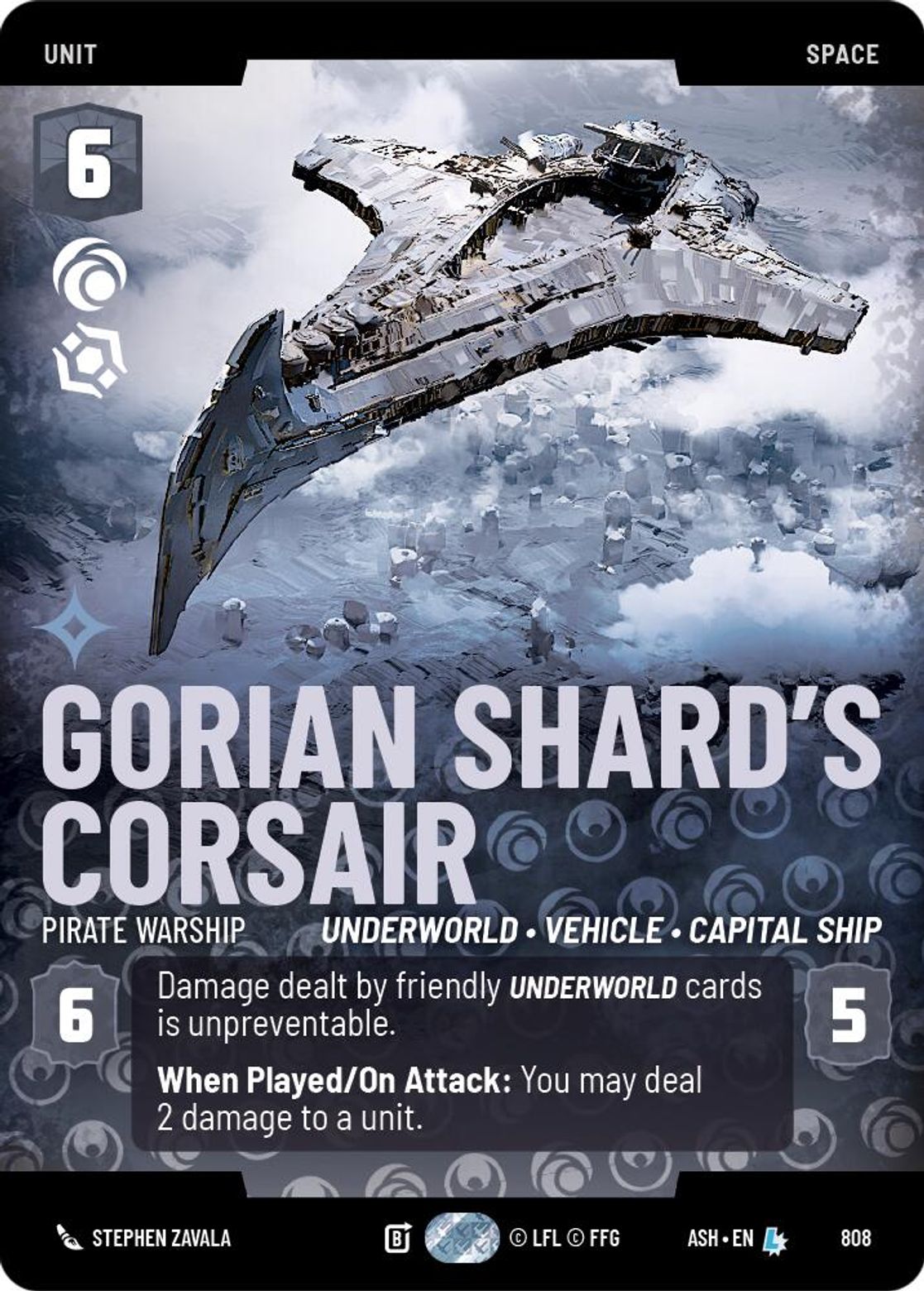 Gorian Shard's Corsair, Pirate Warship — Ashes of the Empire 808
