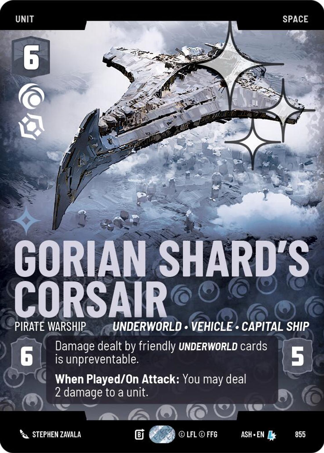Gorian Shard's Corsair, Pirate Warship — Ashes of the Empire 855