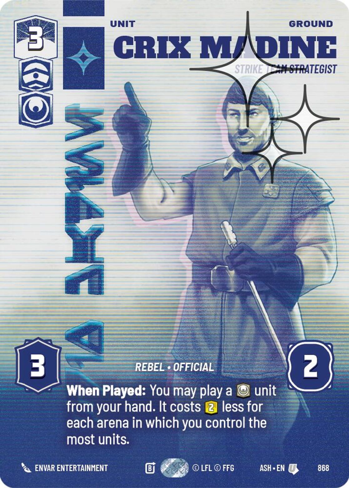 Crix Madine, Strike Team Strategist — Ashes of the Empire 868