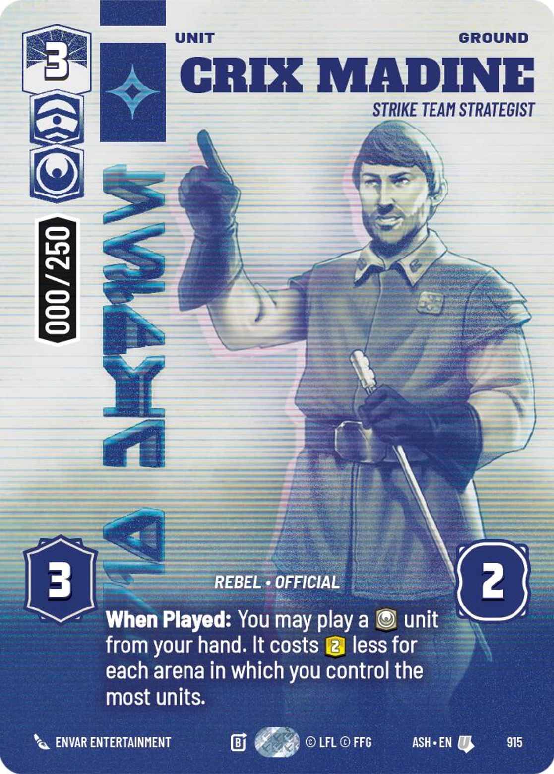 Crix Madine, Strike Team Strategist — Ashes of the Empire 915