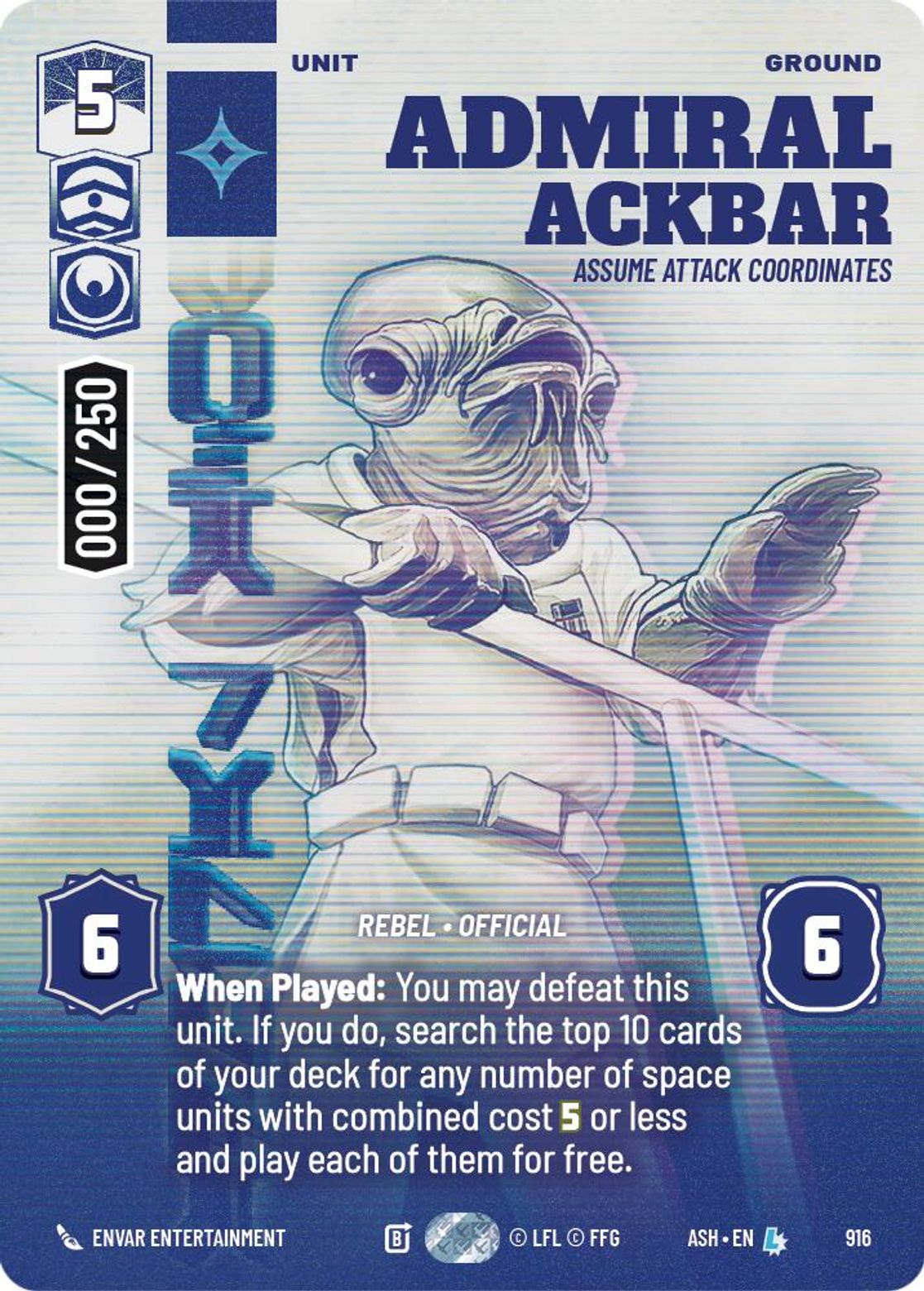 Admiral Ackbar, Assume Attack Coordinates — Ashes of the Empire 916