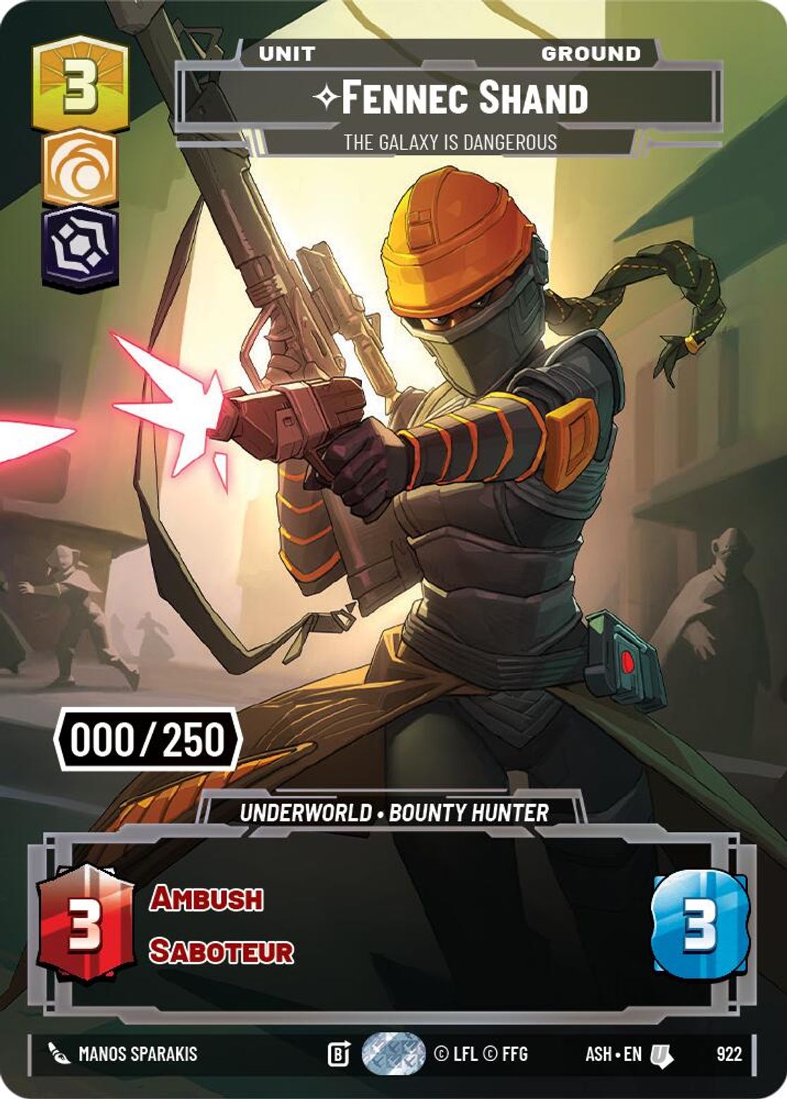 Fennec Shand, The Galaxy is Dangerous — Ashes of the Empire 922