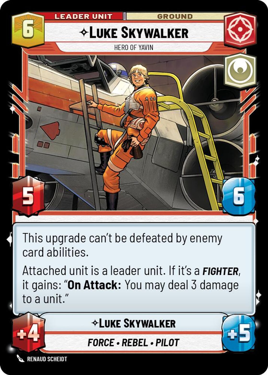 Luke Skywalker, Hero of Yavin (verso)