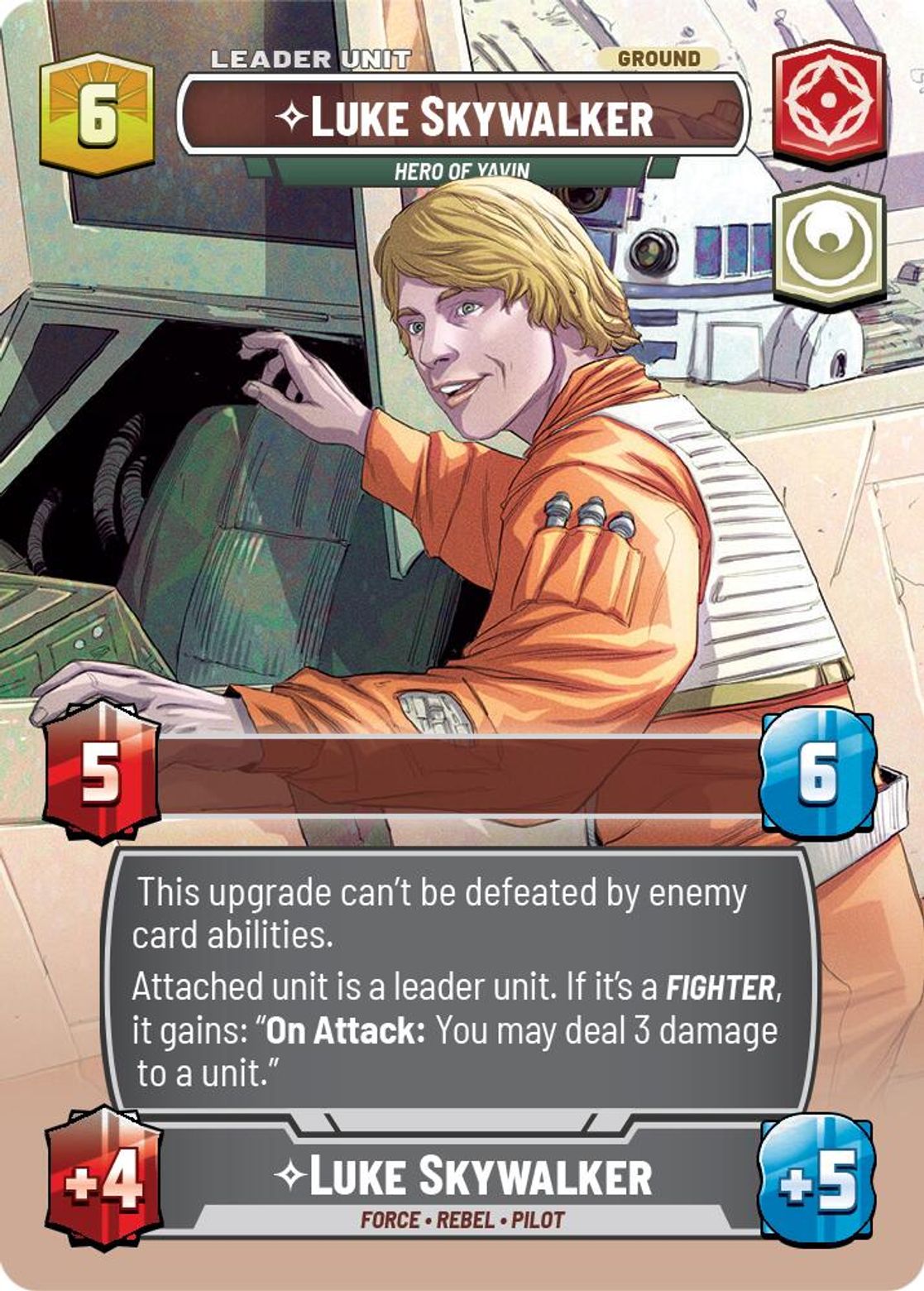 Luke Skywalker, Hero of Yavin (verso)