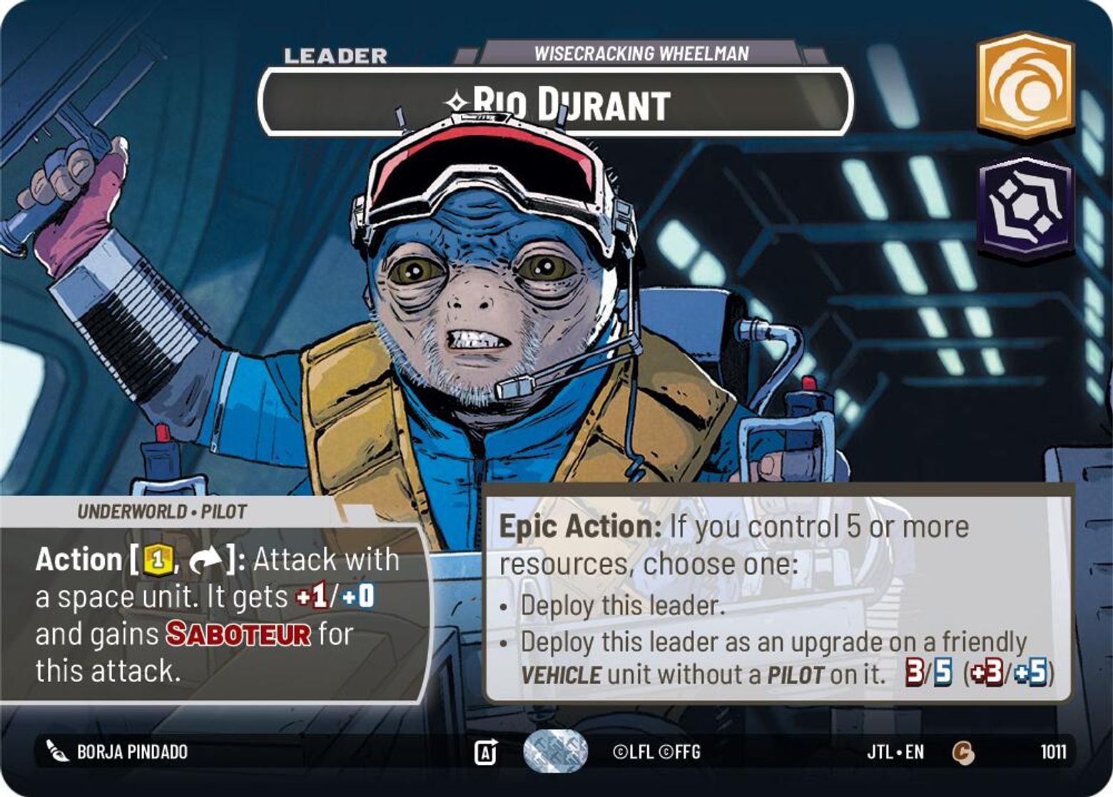Rio Durant, Wisecracking Wheelman — Jump To Lightspeed 1011