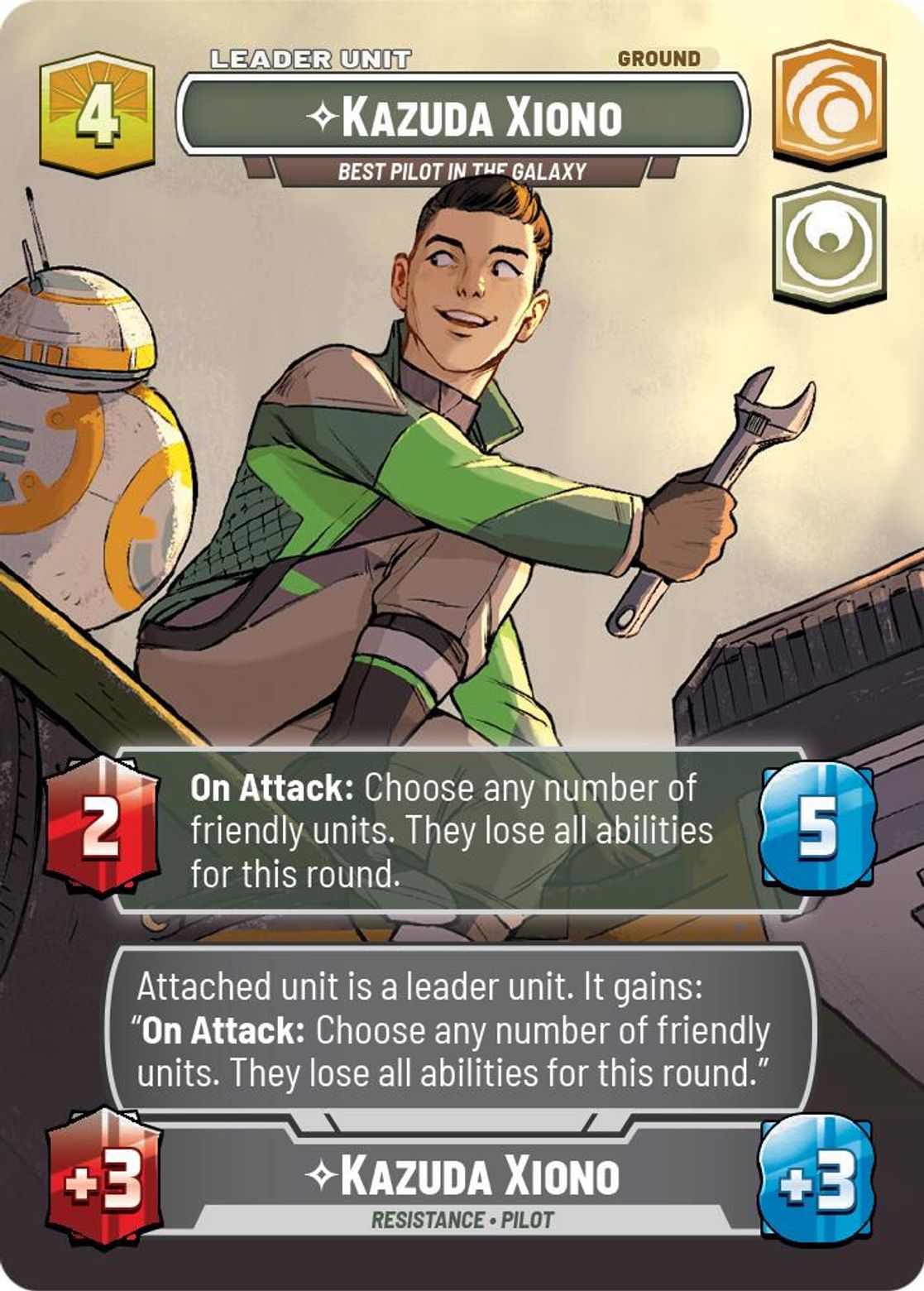 Kazuda Xiono, Best Pilot in the Galaxy (verso)