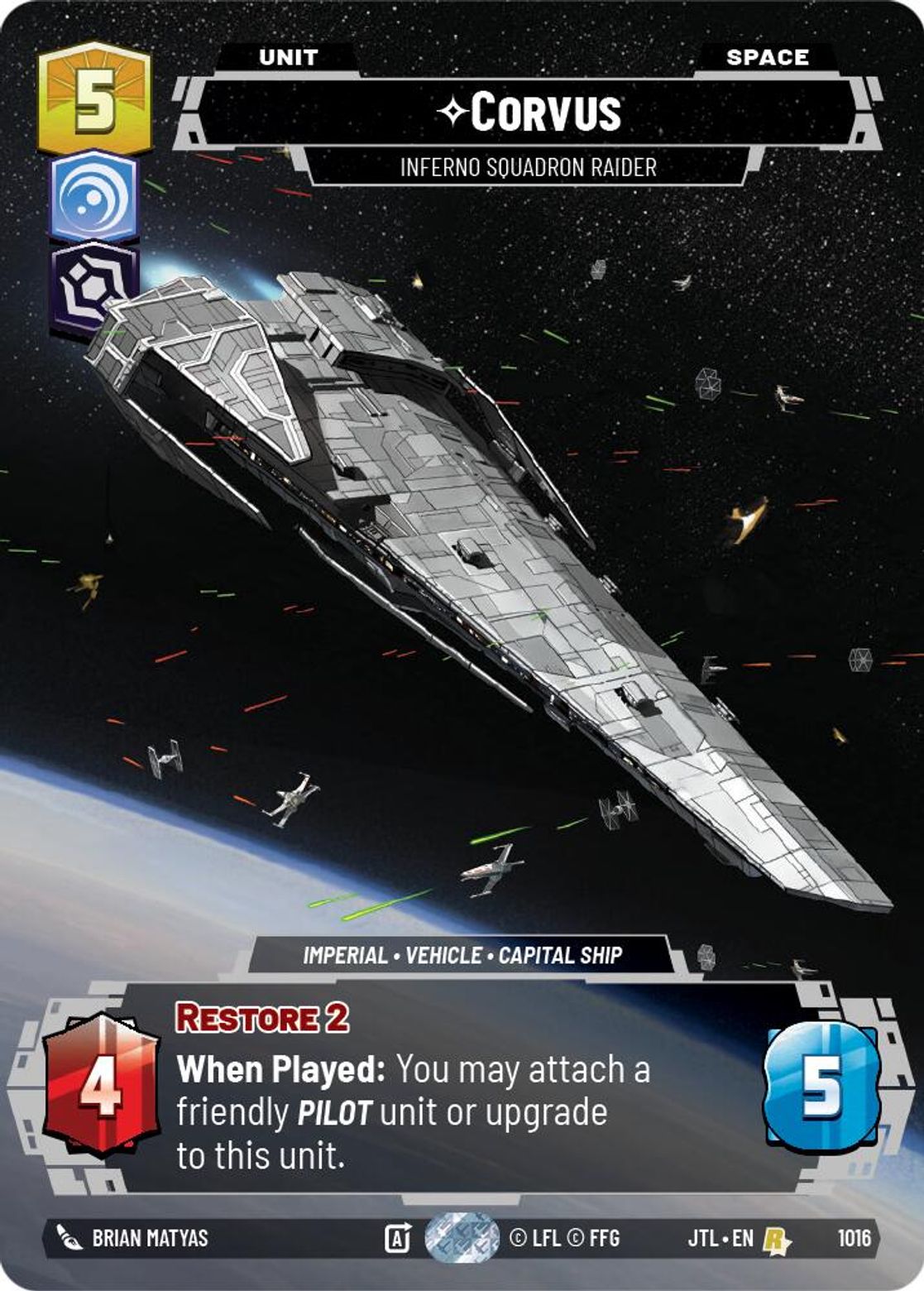 Corvus, Inferno Squadron Raider — Jump To Lightspeed 1016