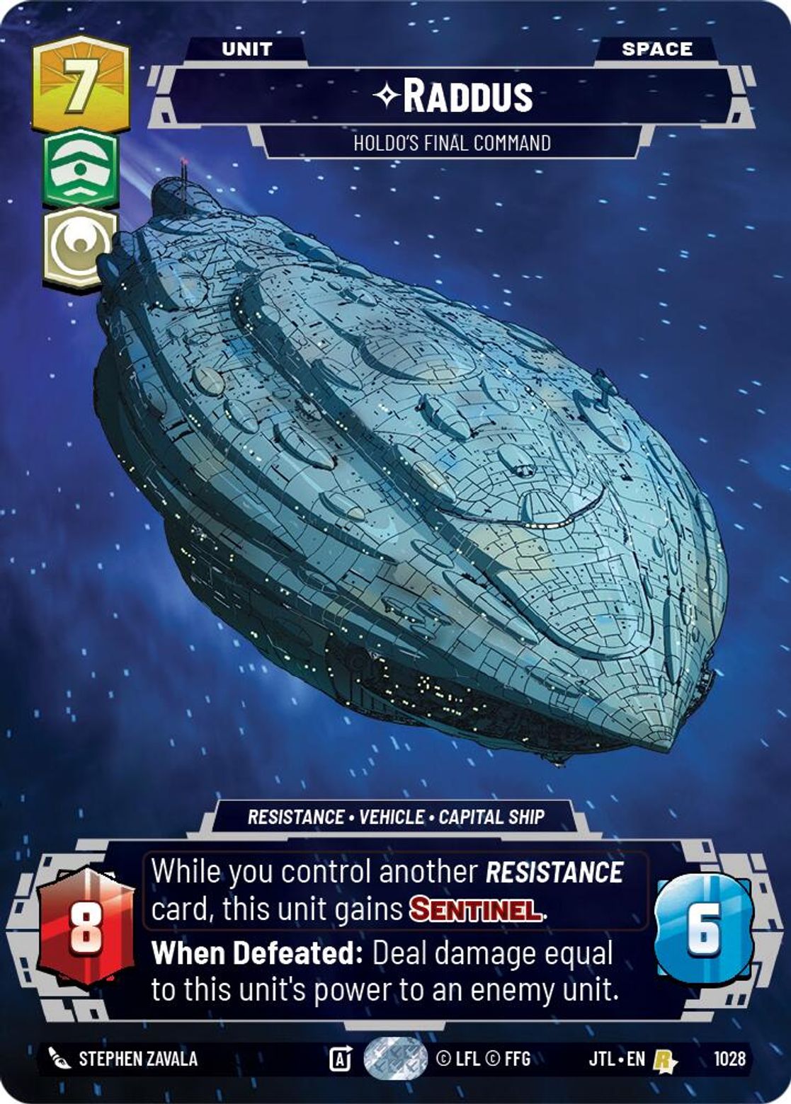 Raddus, Holdo's Final Command — Jump To Lightspeed 1028