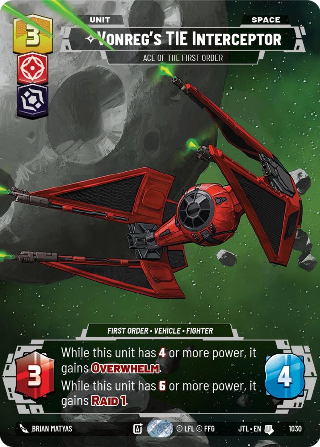 Vonreg's TIE Interceptor, Ace of the First Order — Jump To Lightspeed 1030