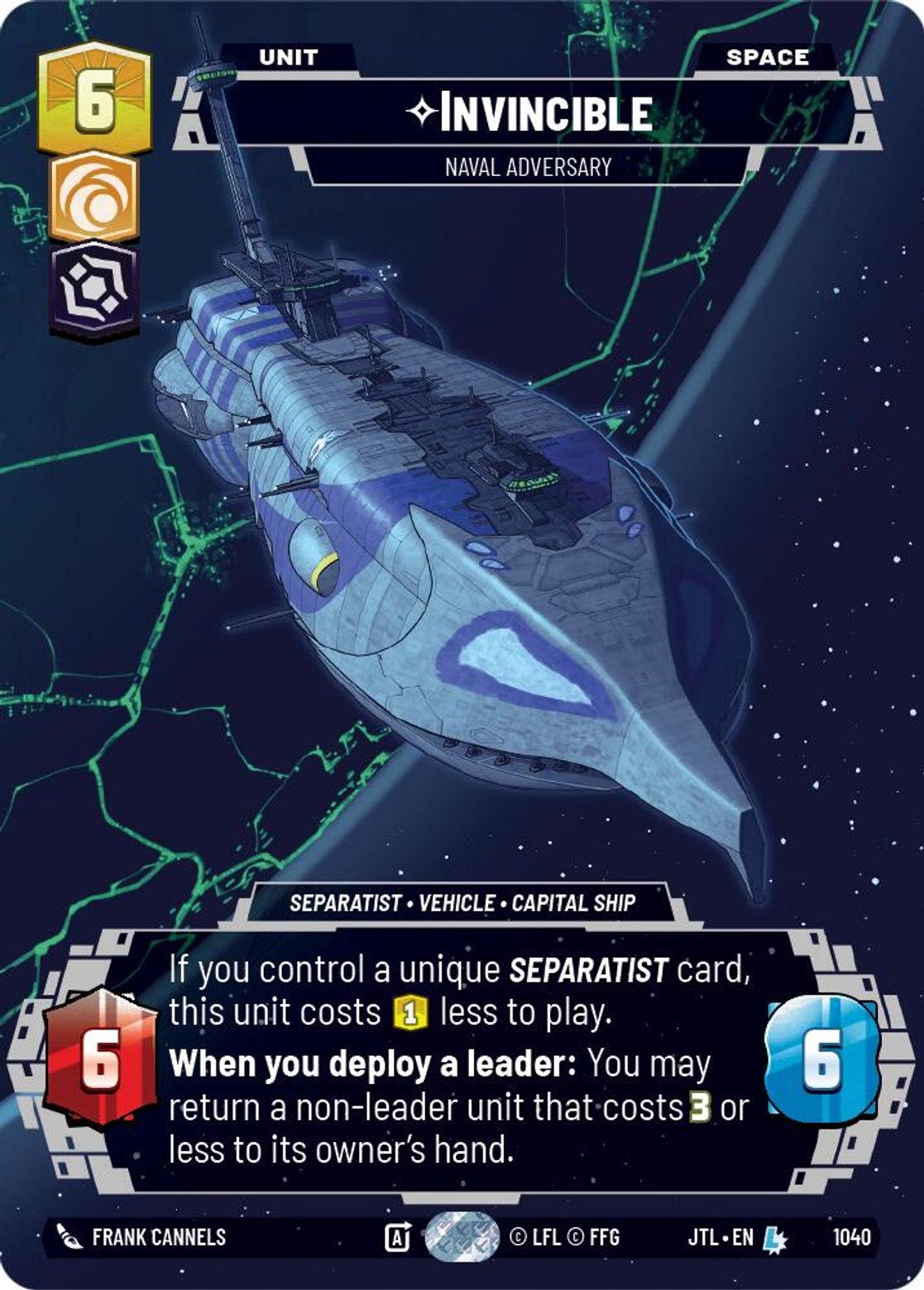 Invincible, Naval Adversary — Jump To Lightspeed 1040