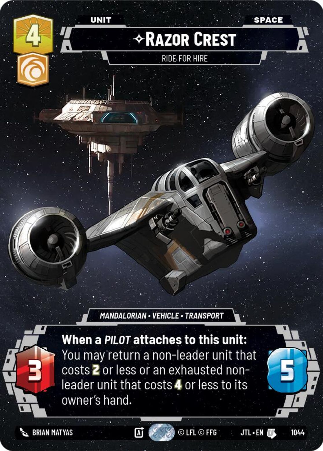 Razor Crest, Ride For Hire — Jump To Lightspeed 1044