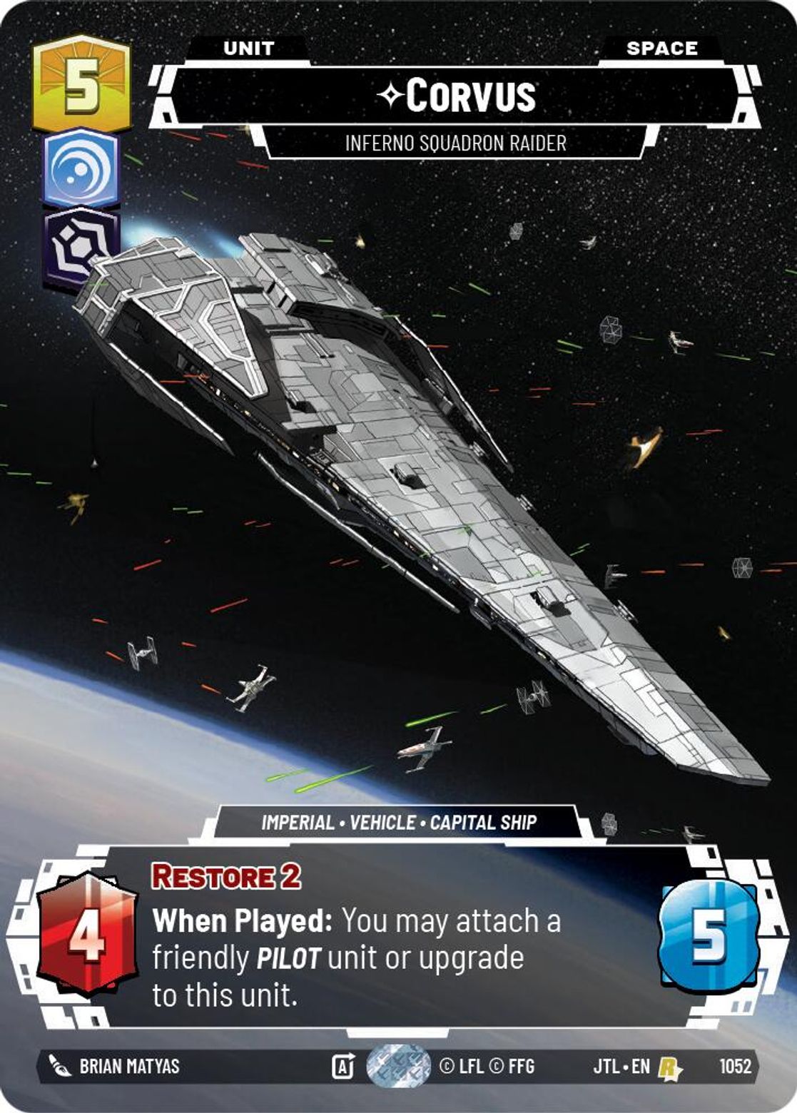 Corvus, Inferno Squadron Raider — Jump To Lightspeed 1052