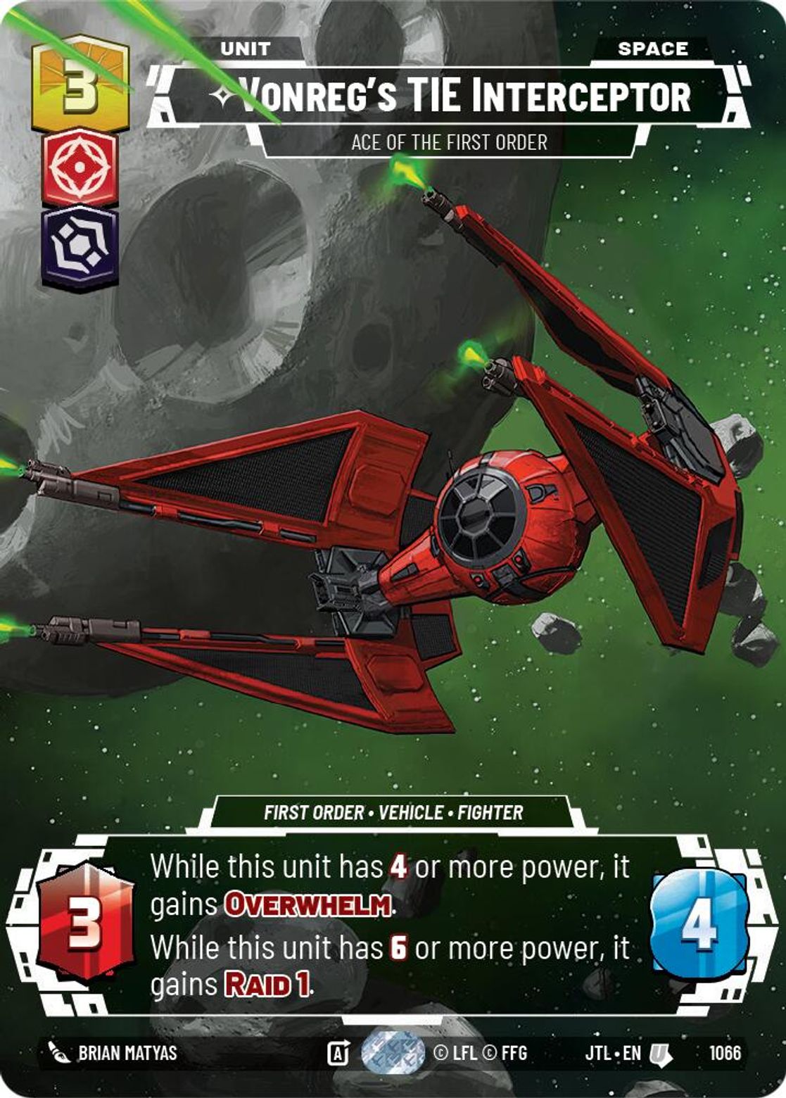 Vonreg's TIE Interceptor, Ace of the First Order — Jump To Lightspeed 1066