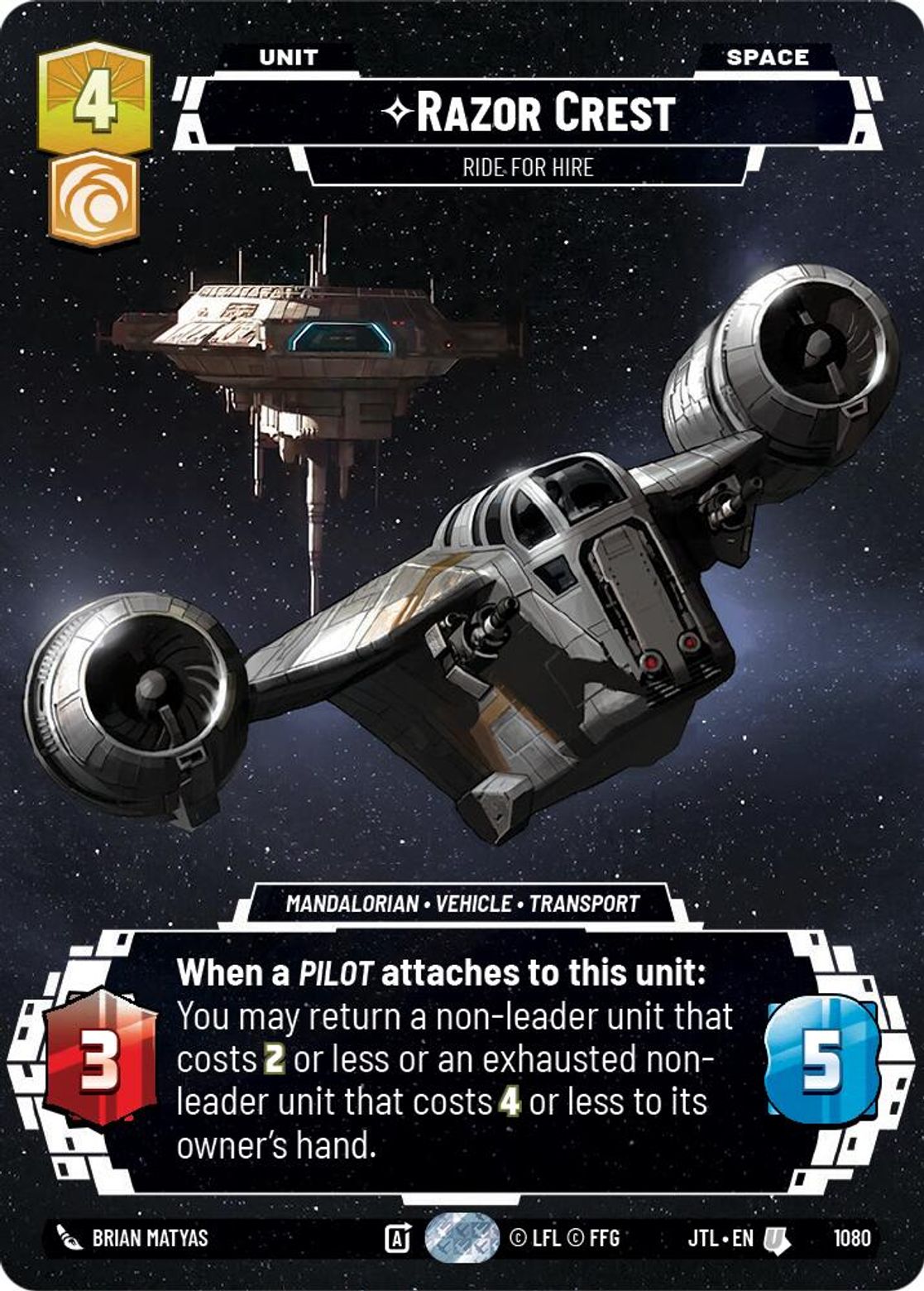 Razor Crest, Ride For Hire — Jump To Lightspeed 1080