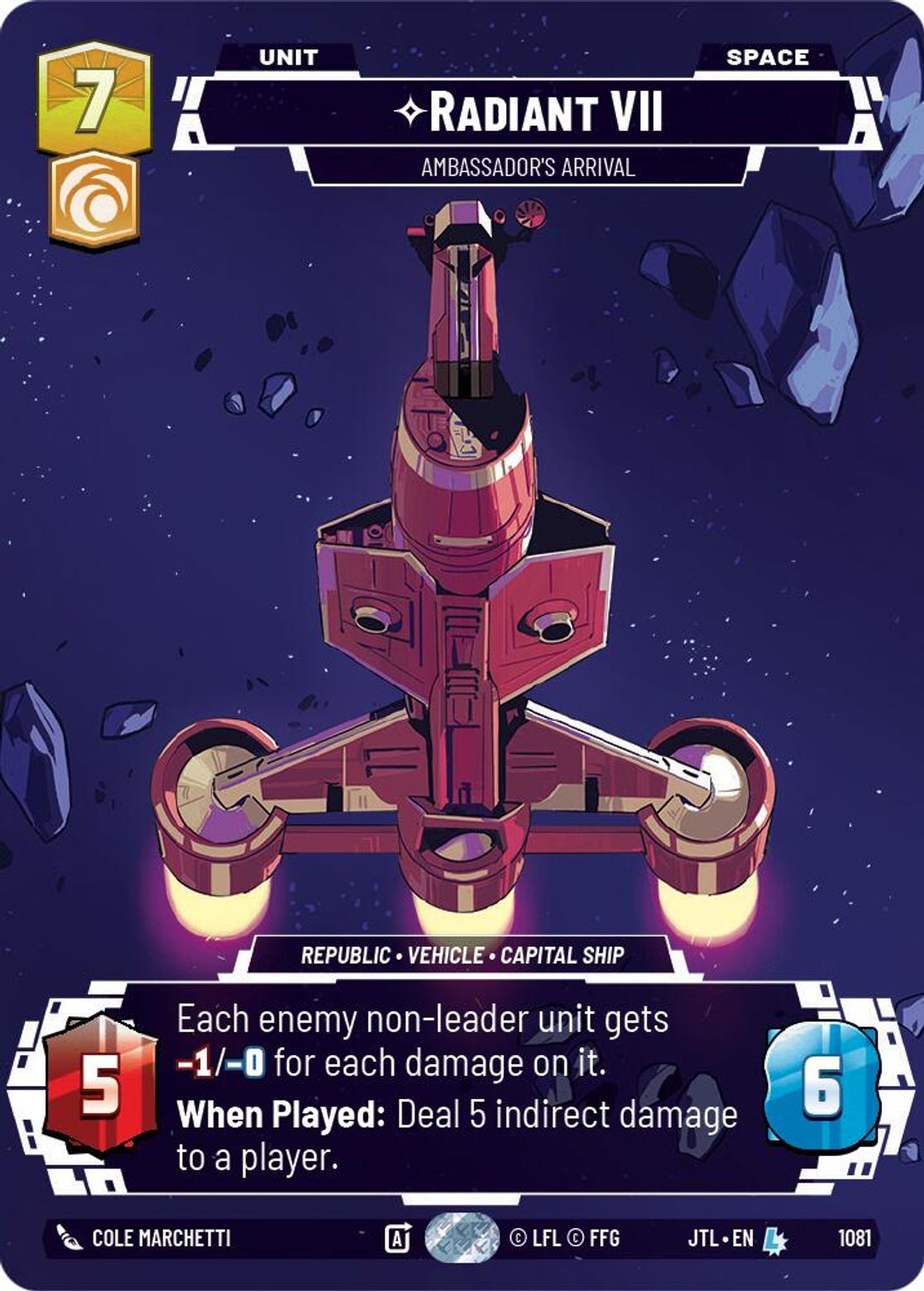 Radiant VII, Ambassadors' Arrival — Jump To Lightspeed 1081