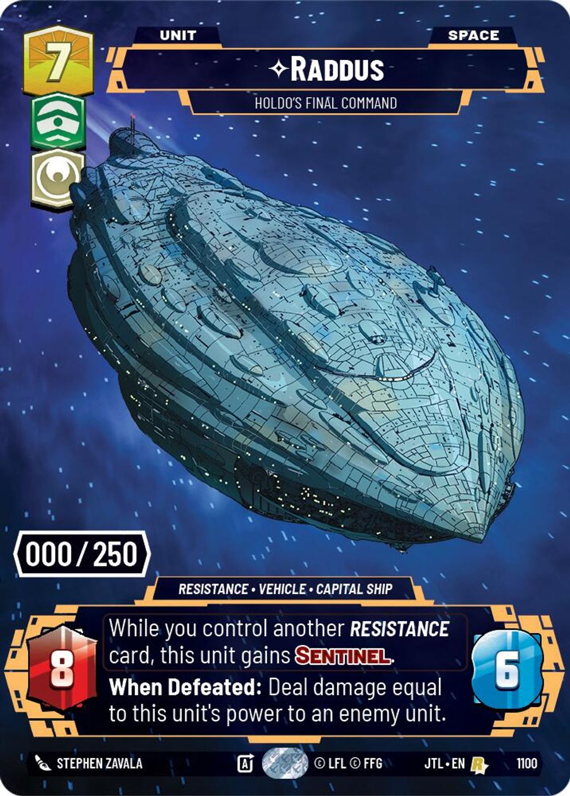 Raddus, Holdo's Final Command — Jump To Lightspeed 1100