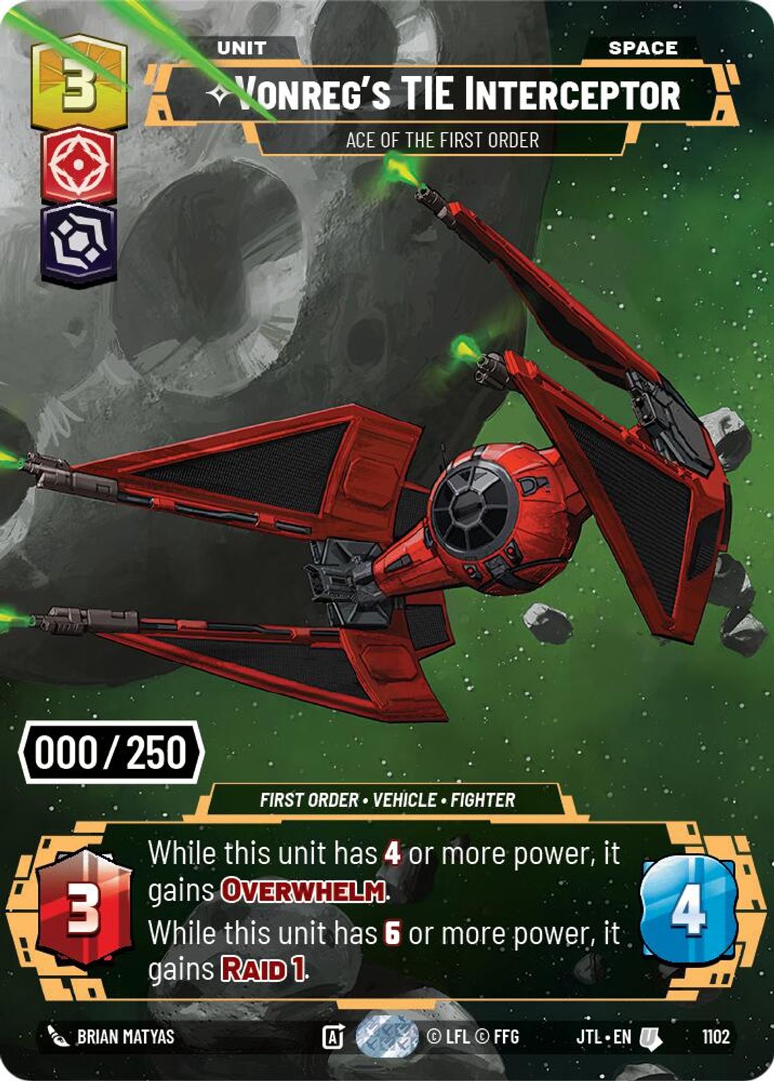 Vonreg's TIE Interceptor, Ace of the First Order — Jump To Lightspeed 1102