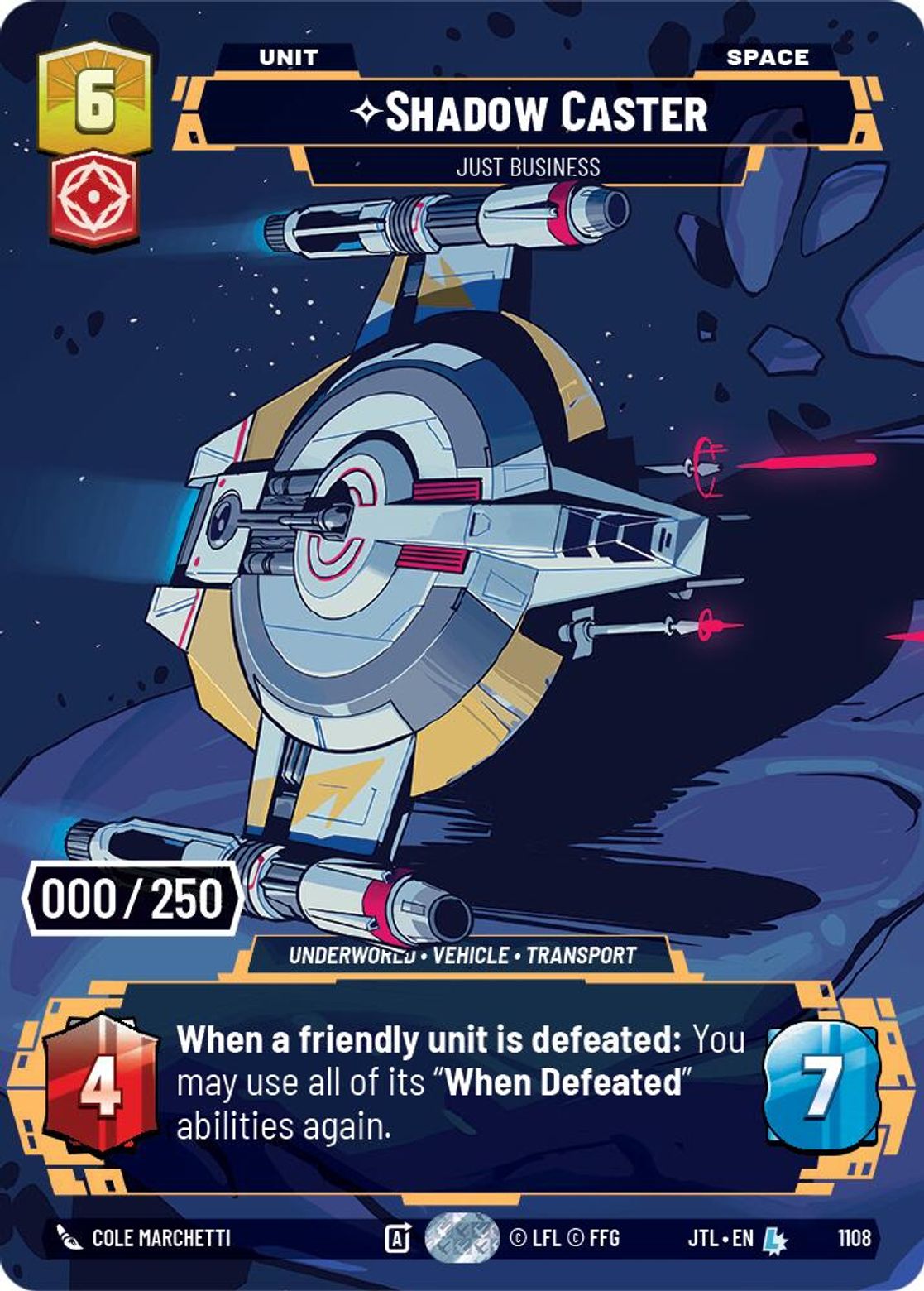 Shadow Caster, Just Business — Jump To Lightspeed 1108