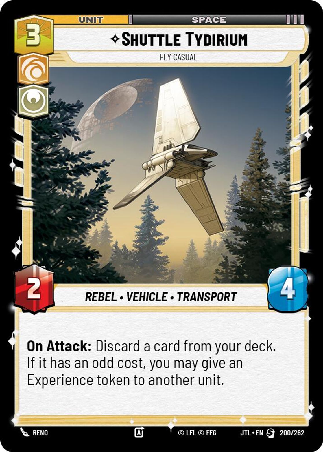 Shuttle Tydirium, Fly Casual — Jump To Lightspeed 200